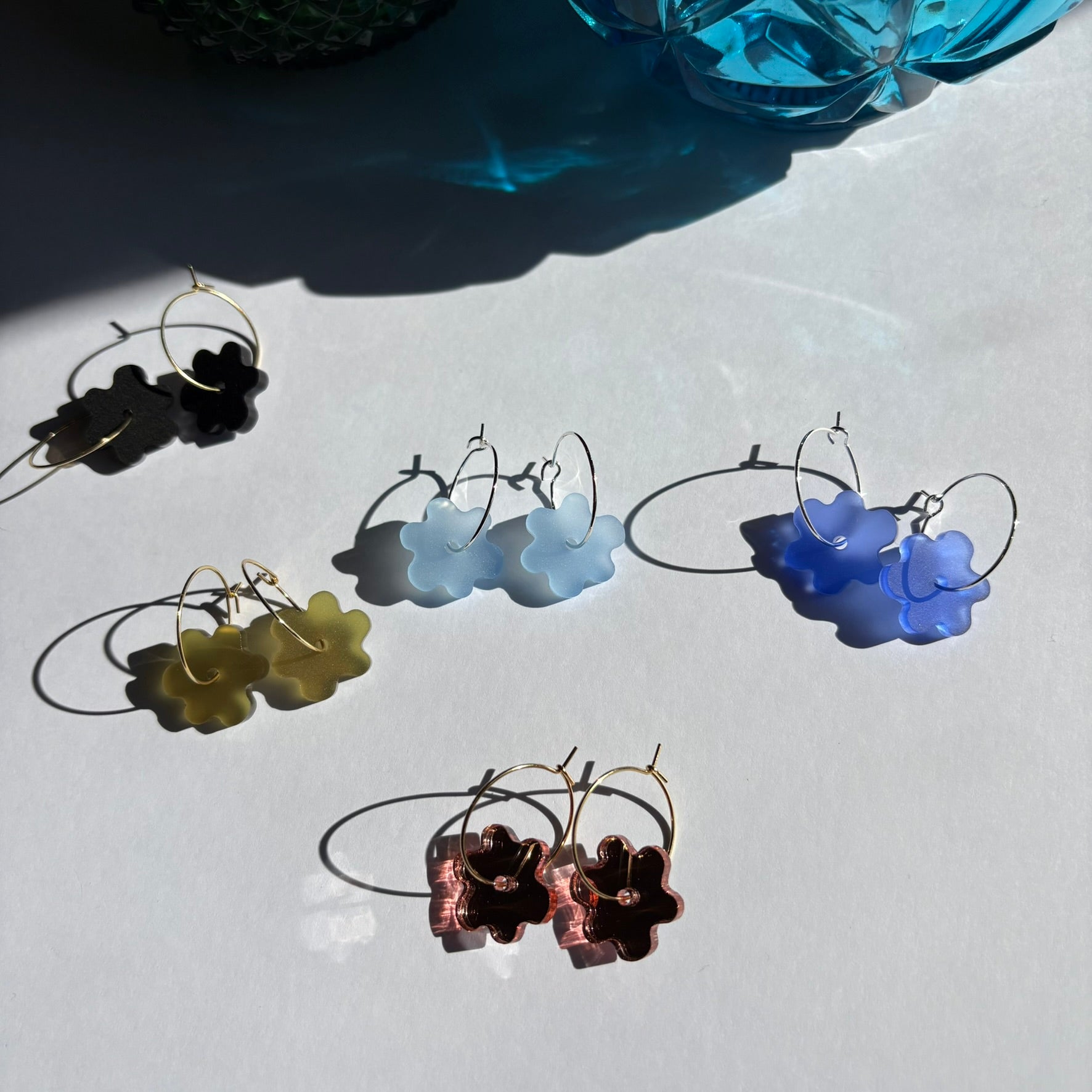 Bees Knees mini Flower hoop - Dark Blue