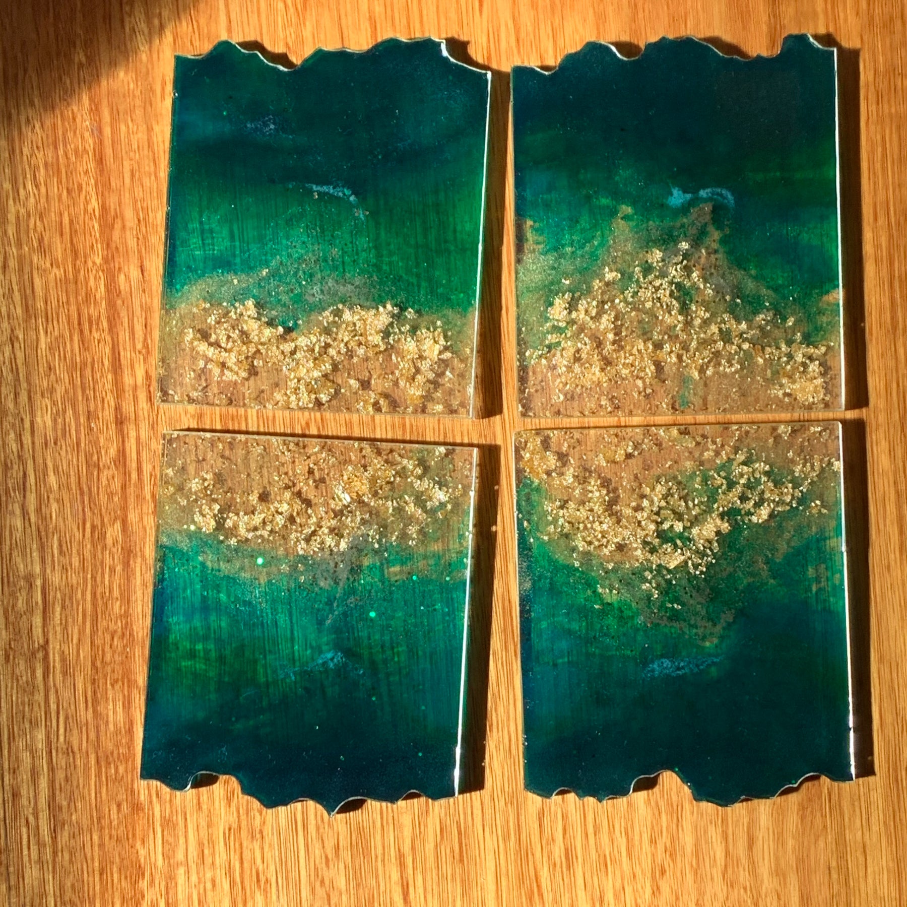 Amethyst Coaster | Agate Coasters | Resin Coaster | Ocean waves | Geode art | Agate