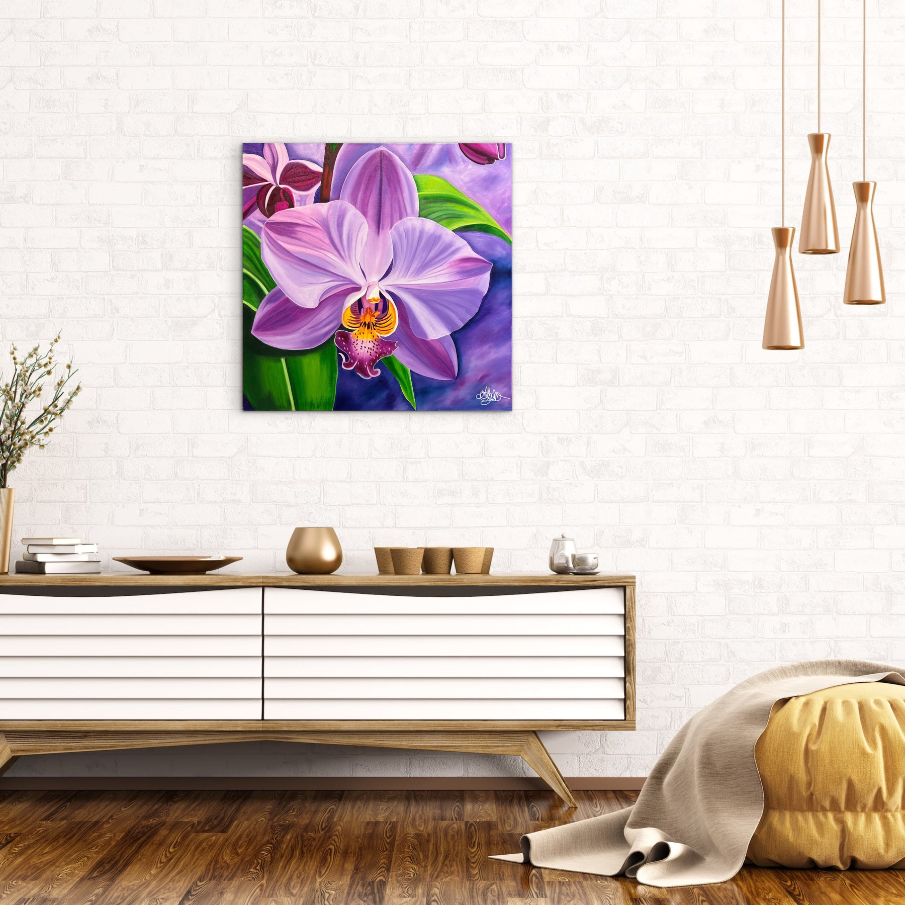 SALE - Majestic Orchid - Original Oil Painting - Hand Painted