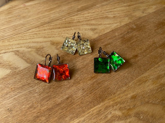 Square Resin earrings