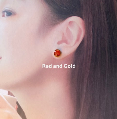 Resin stud earrings