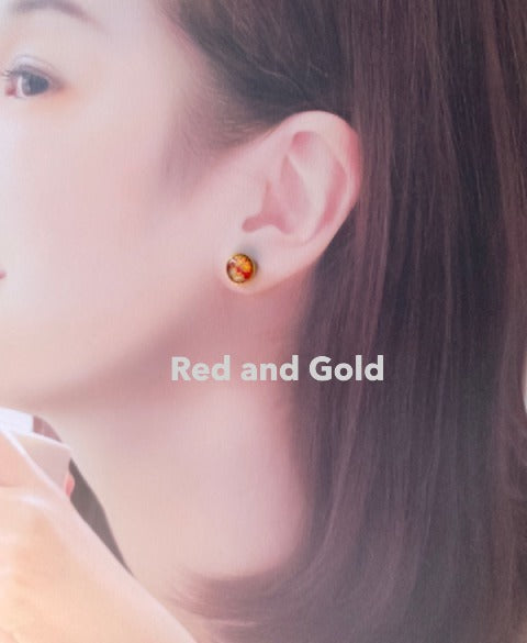 Resin stud earrings