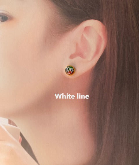 Resin stud earrings