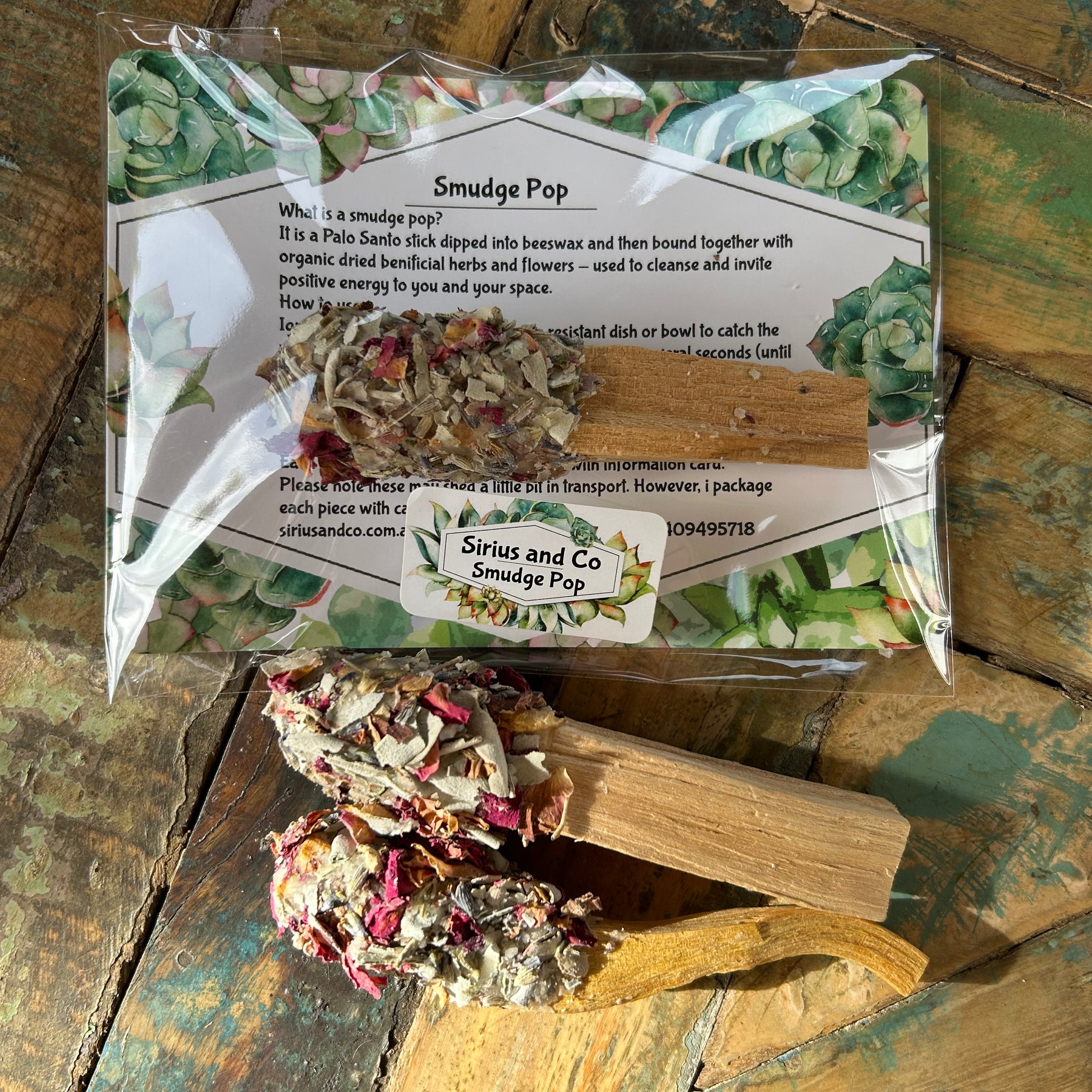 Palo Santo Smudge Pop Lavender, Sage and roses
