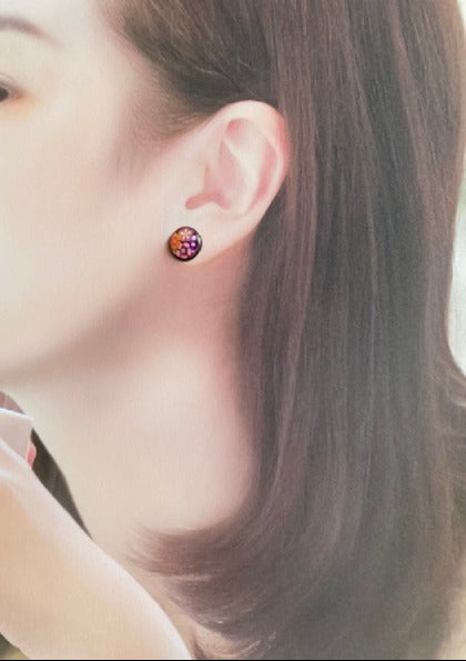 Resin stud earrings
