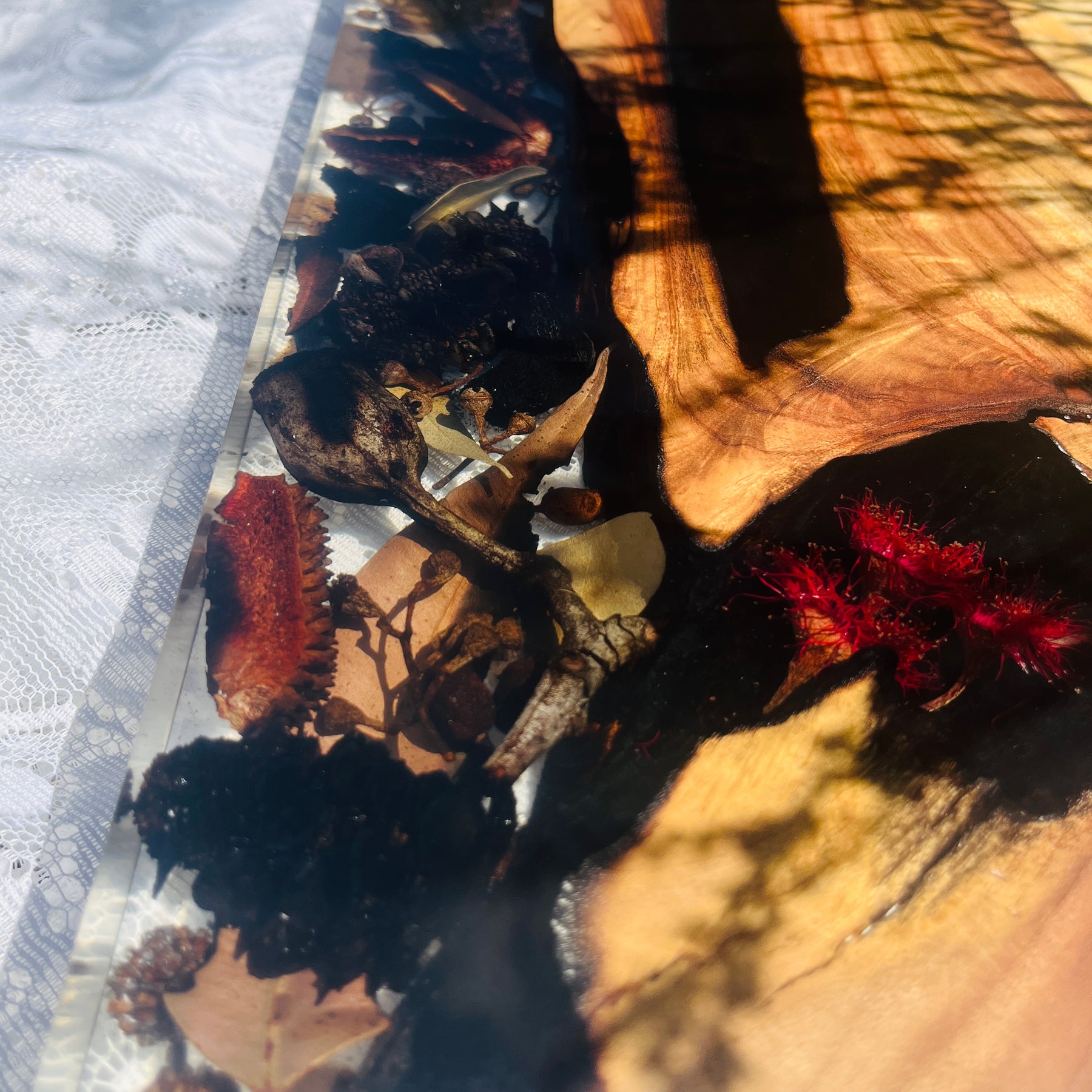 Rectangular resin serving board