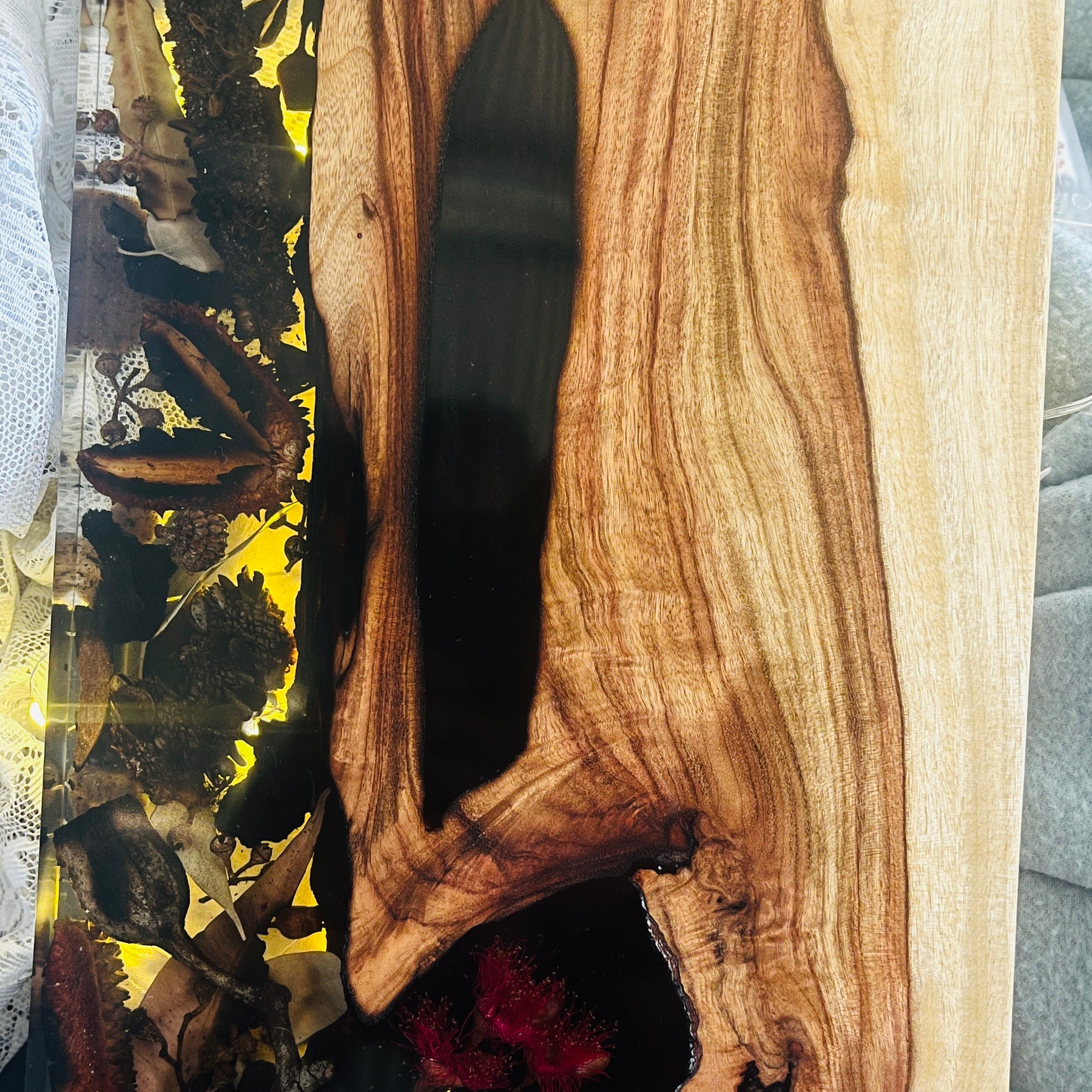 Rectangular resin serving board