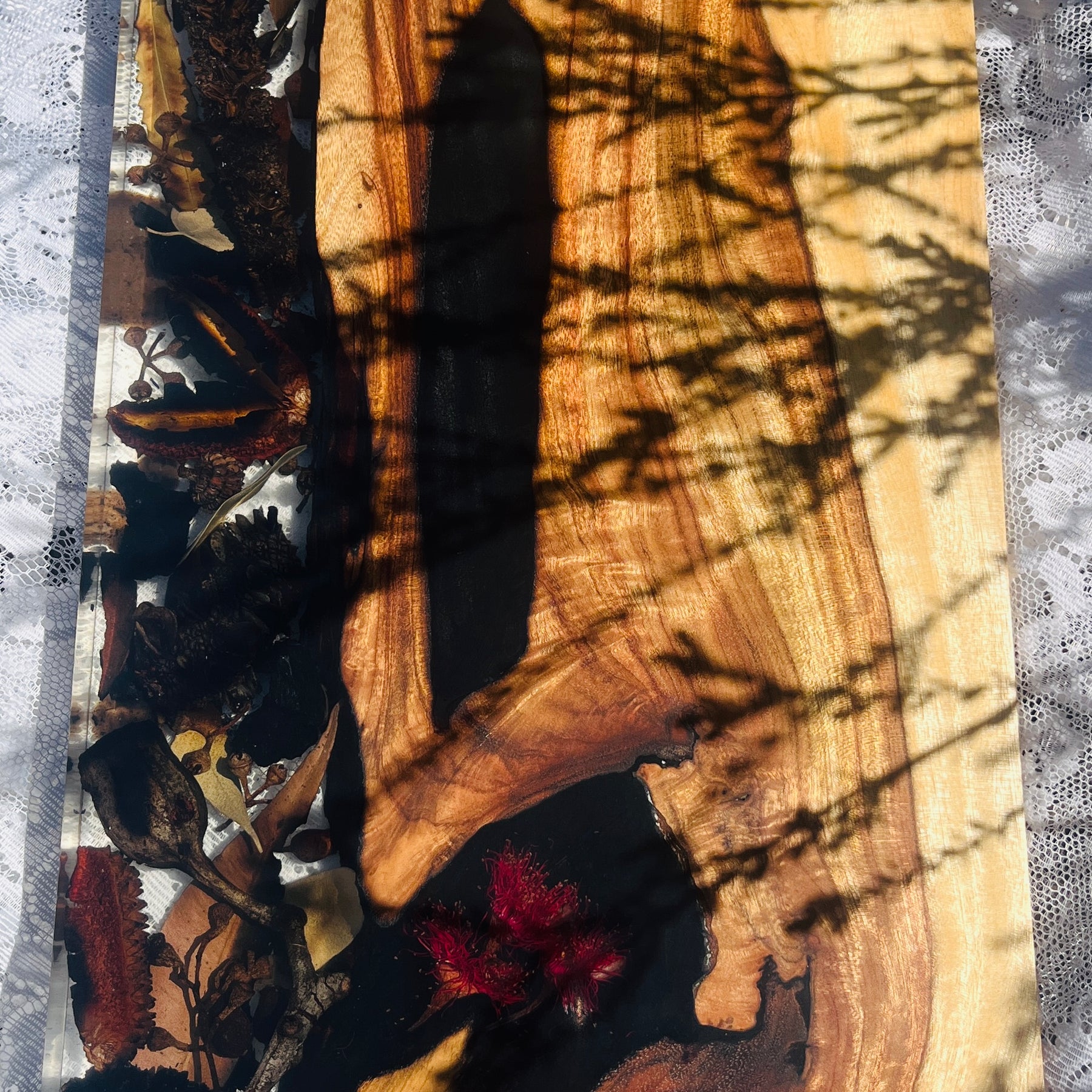 Rectangular resin serving board