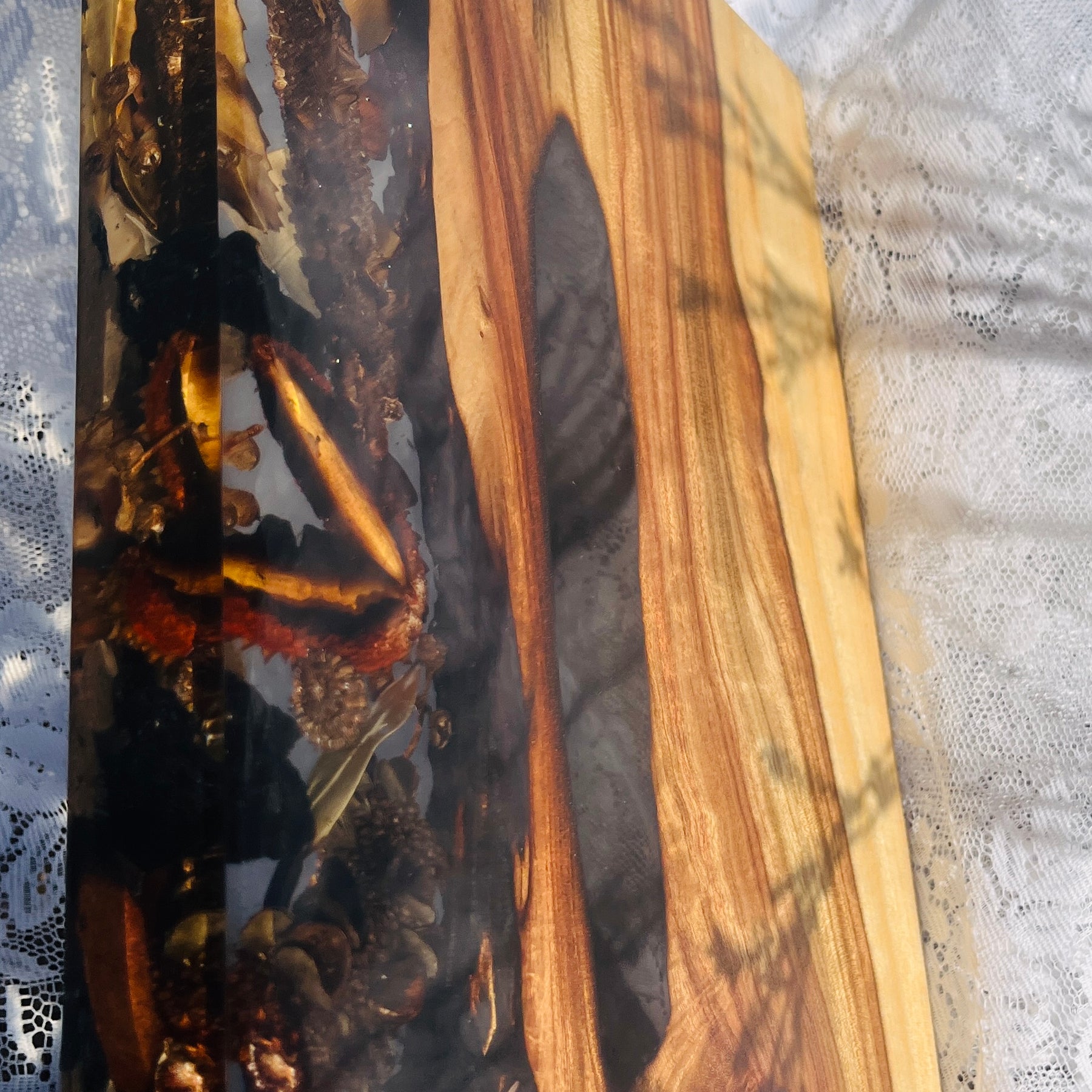 Rectangular resin serving board