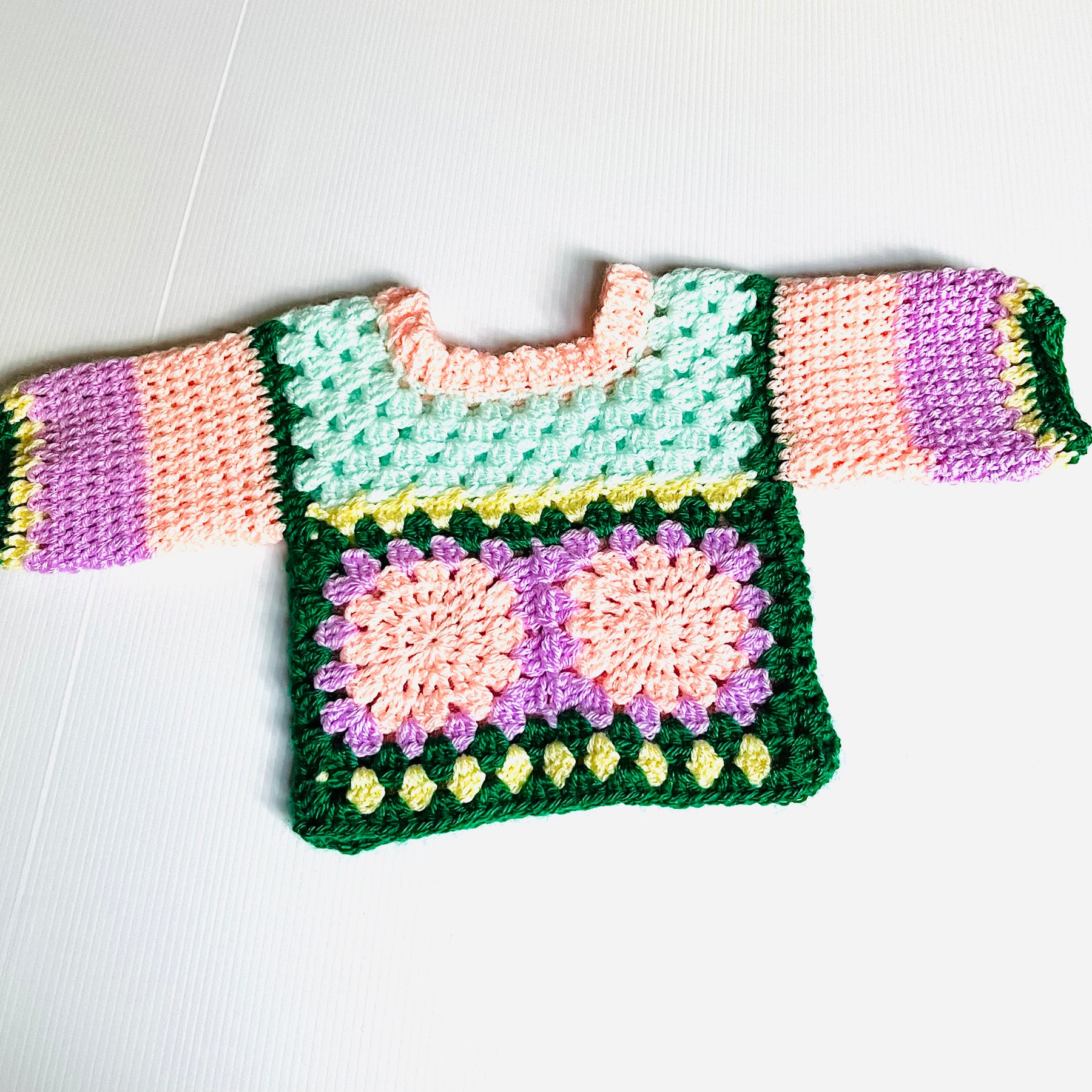 Join the dots crochet baby top 3-6 months