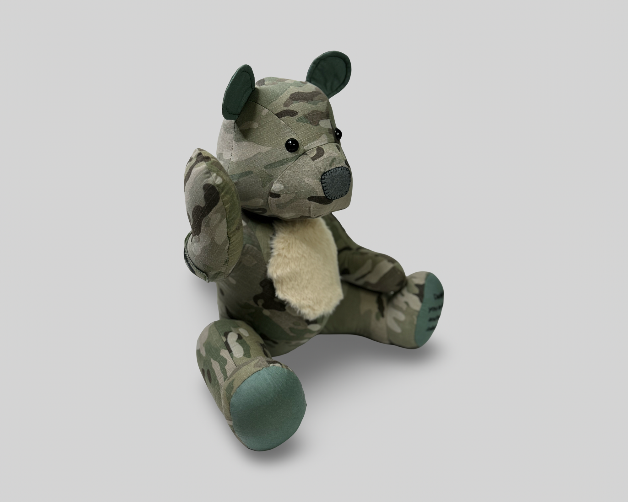 Personalised Memory Bear: Keepsake Stuffed Animal Made From Loved Ones' Clothes. Embroidered