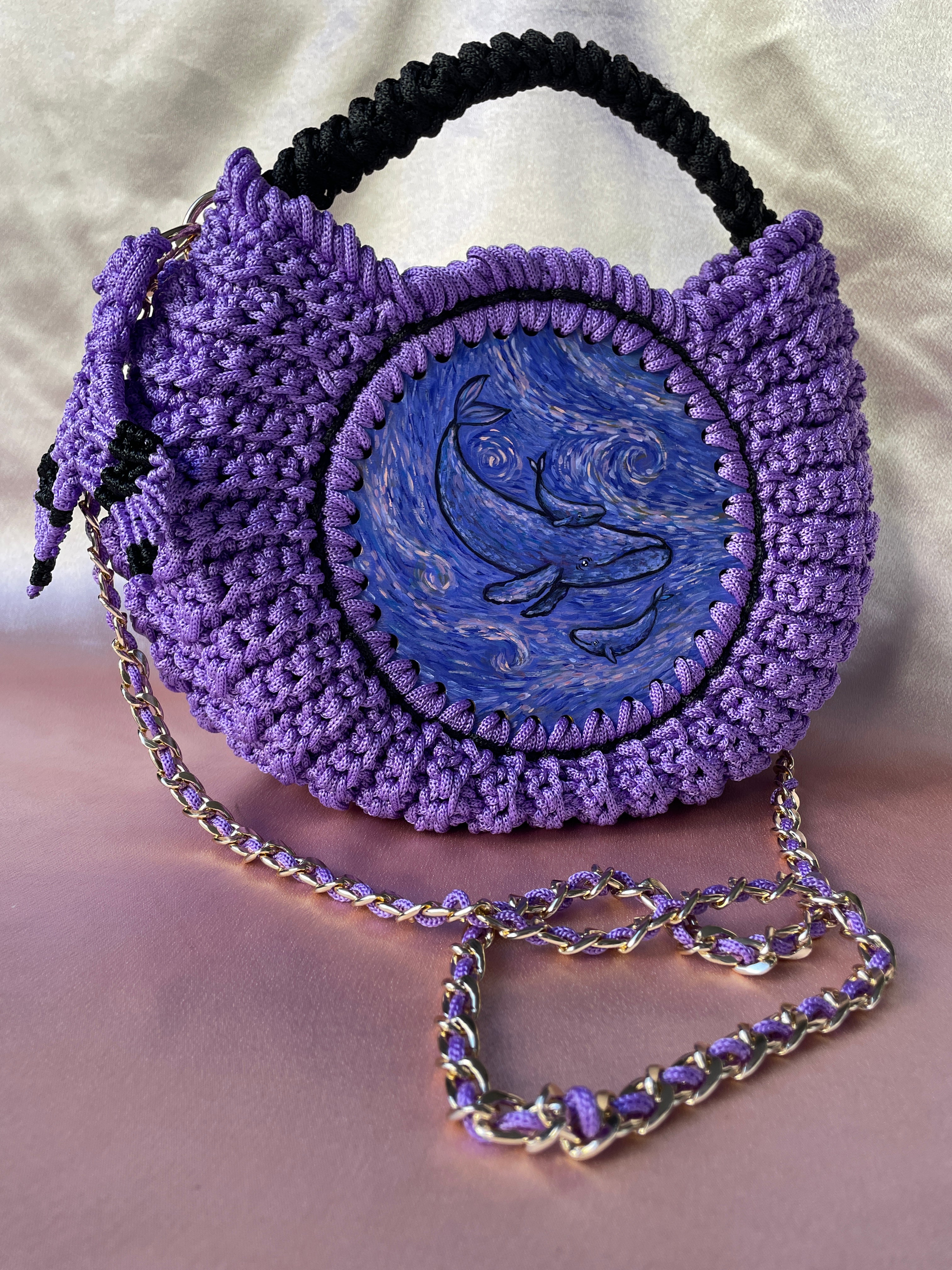 Custom art bag | Crochet with unique artwork