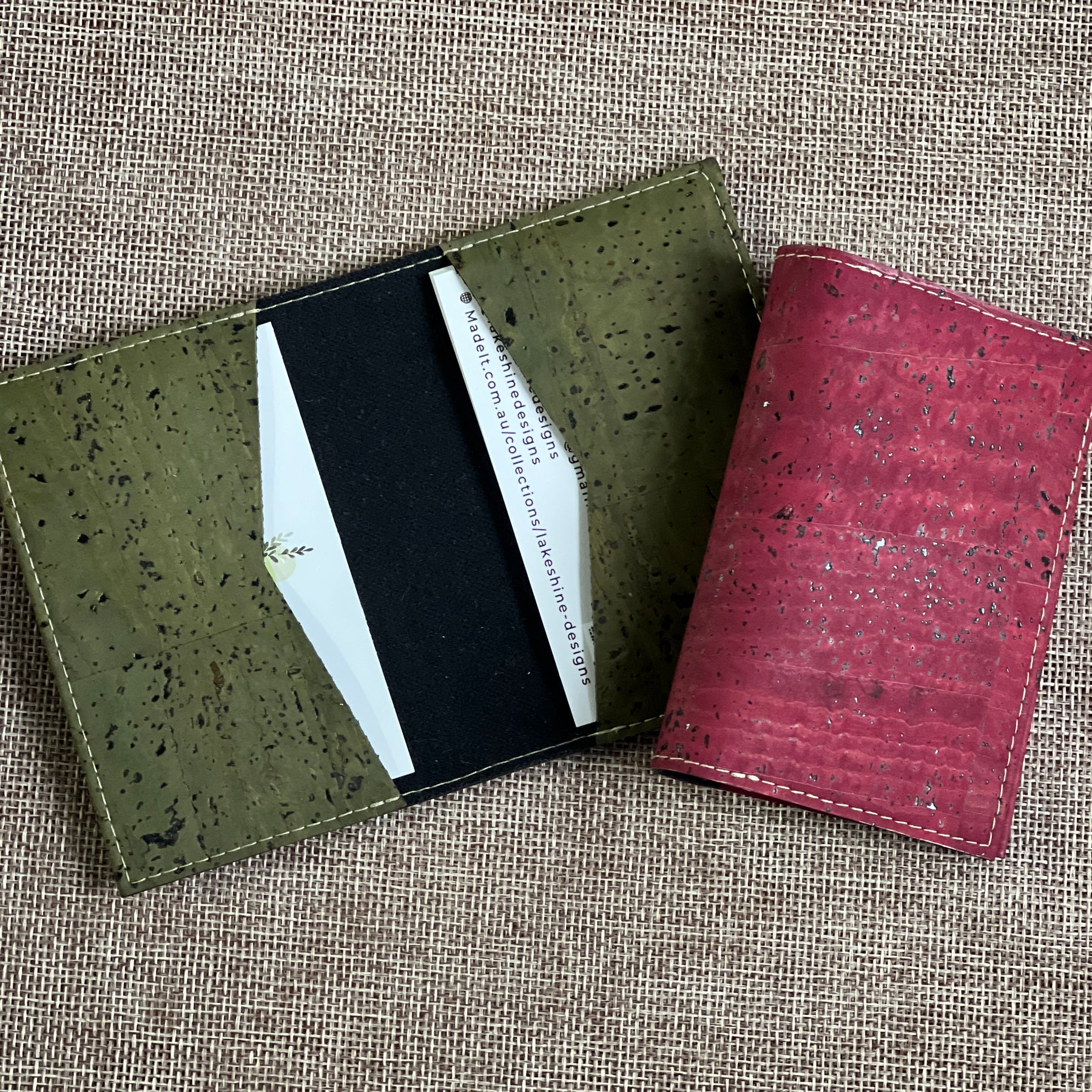 Cork Leather Card Holder