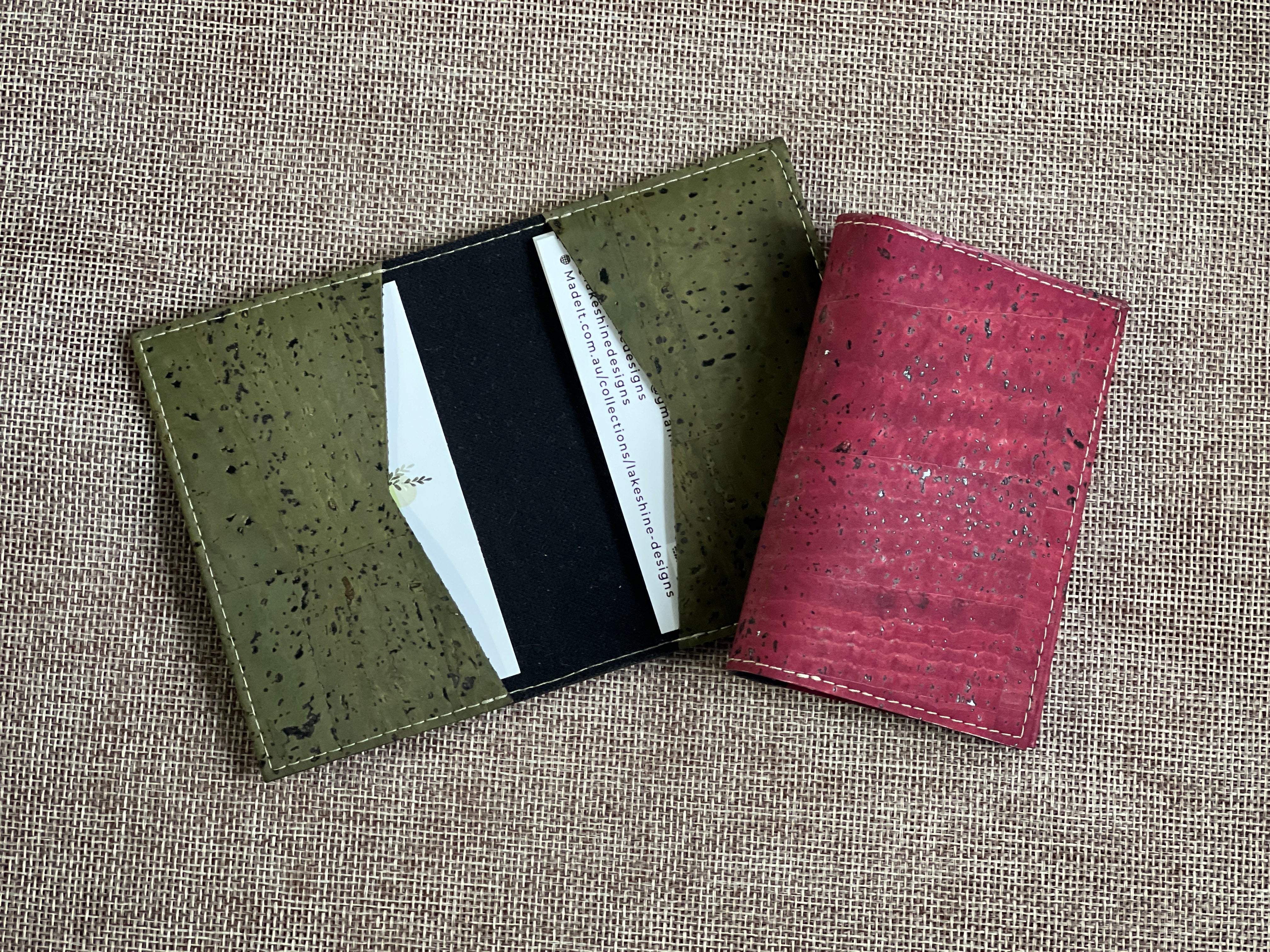 Cork Leather Card Holder