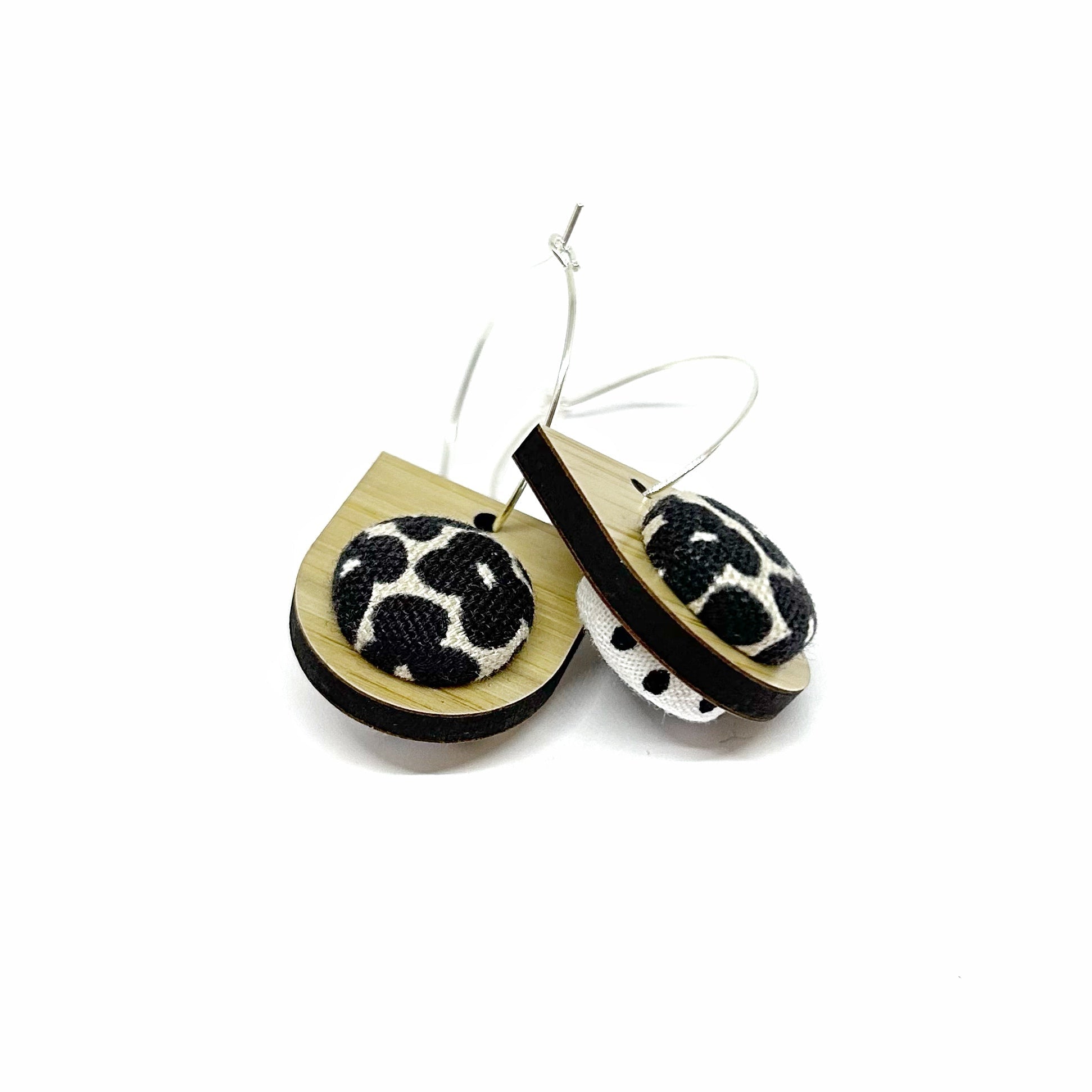 Double Sided Bamboo and Kimono Drops - Black and White