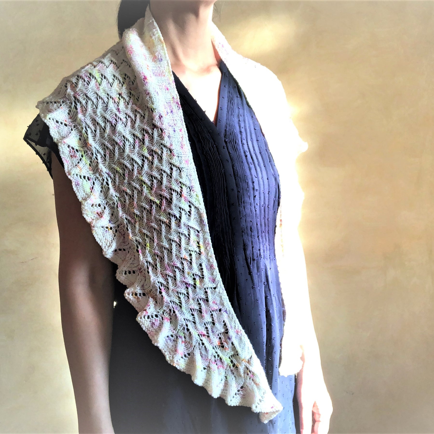 Lin-Lin Shawl PDF pattern for knitters, Knitting pattern