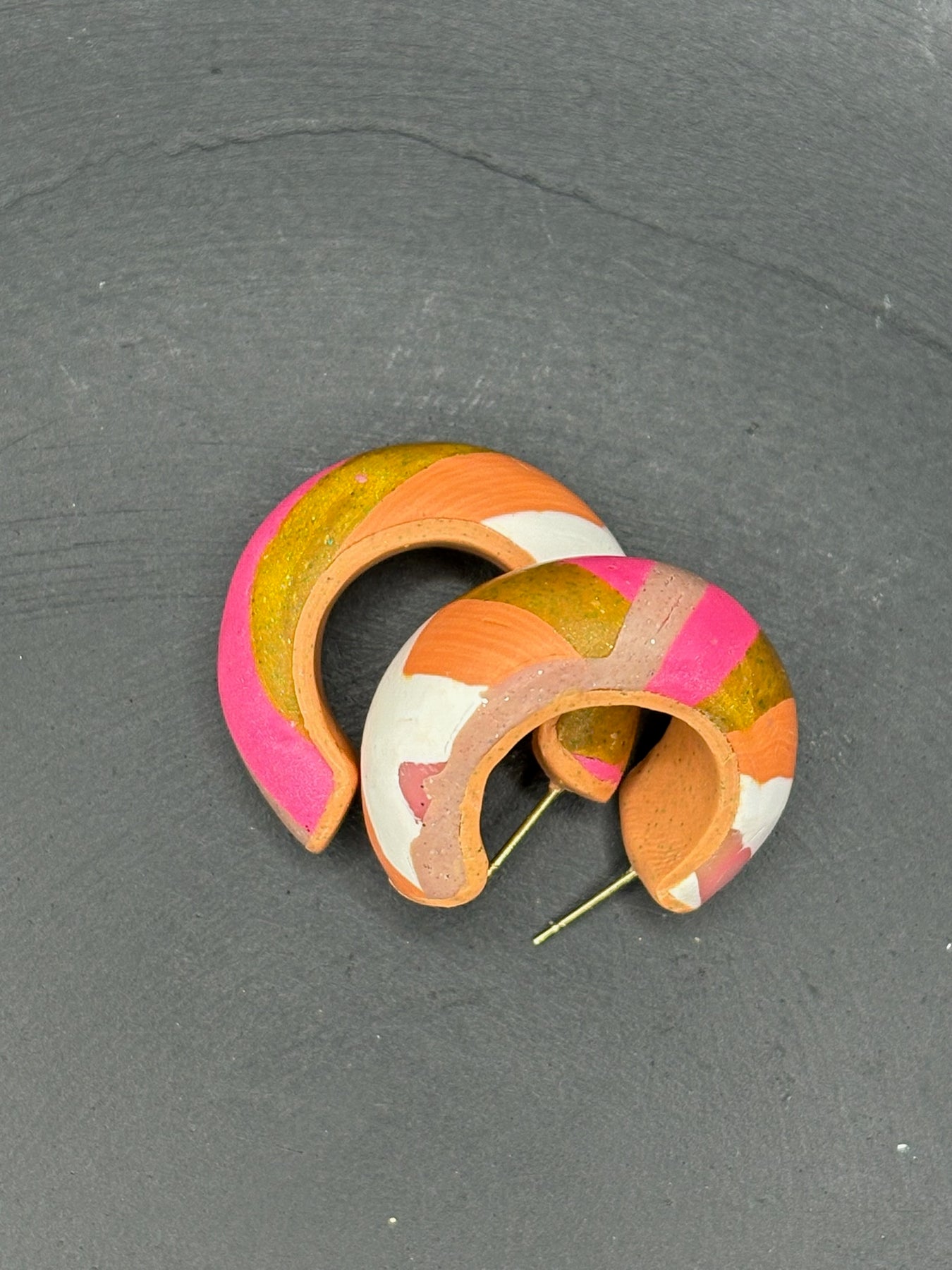 Apricot Hoop Earrings