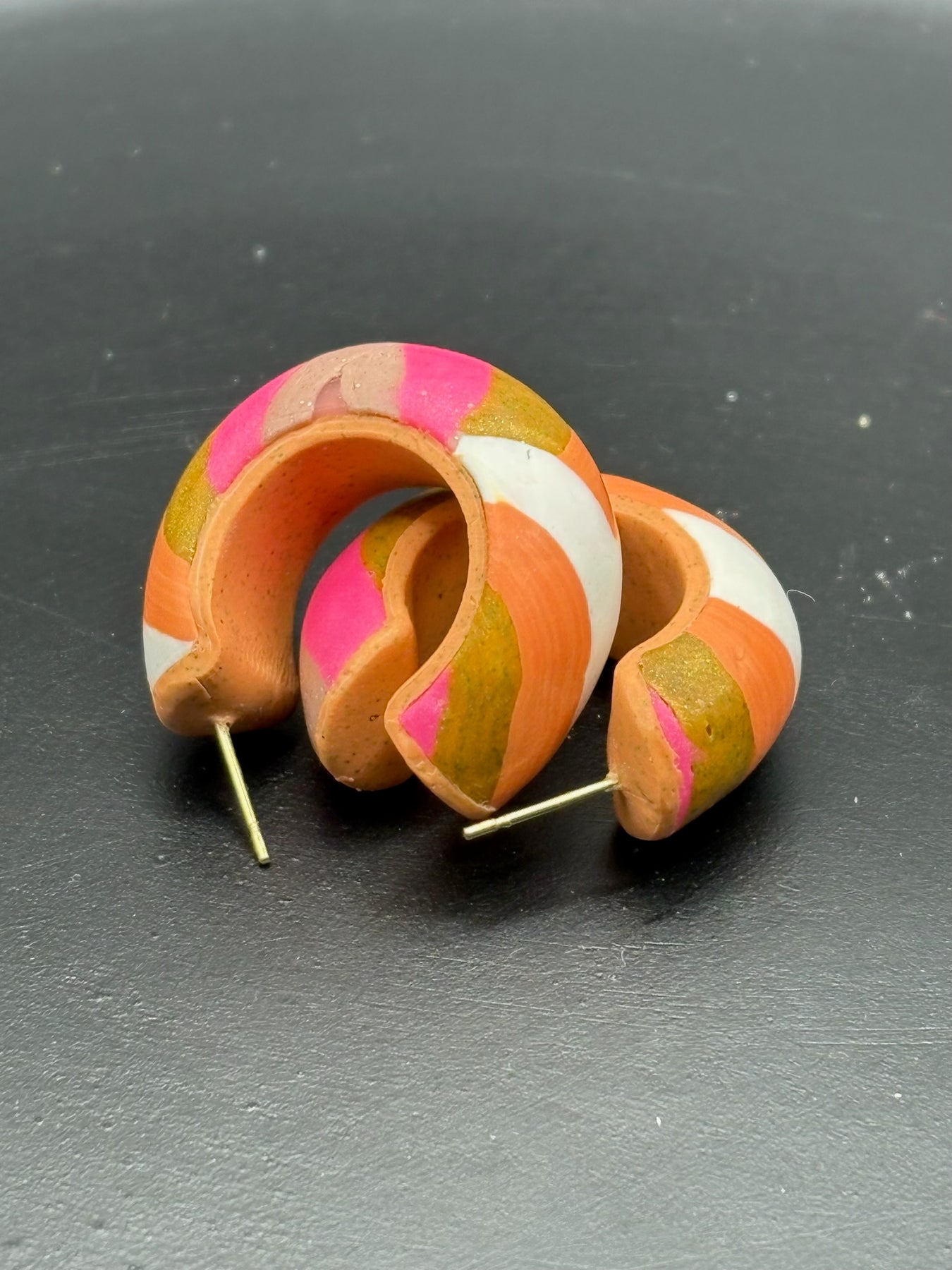 Apricot Hoop Earrings
