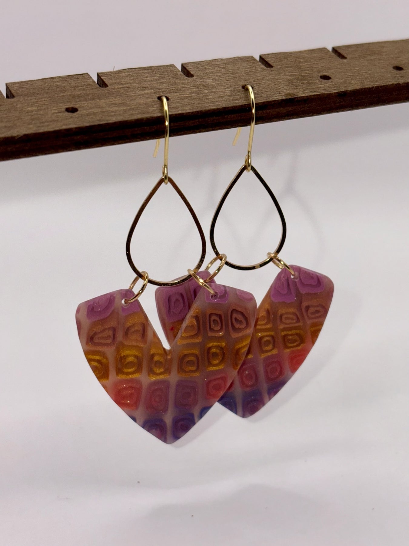 Pixel Polymer Dangle Earrings