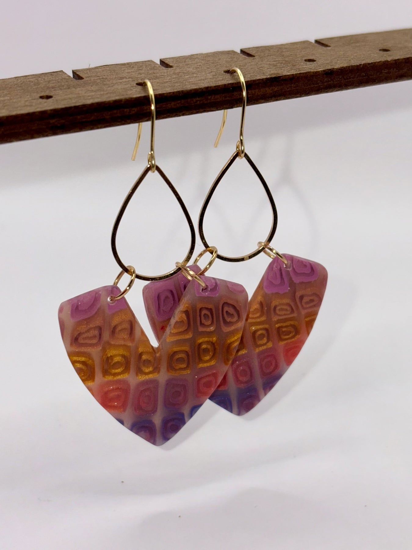 Pixel Polymer Dangle Earrings