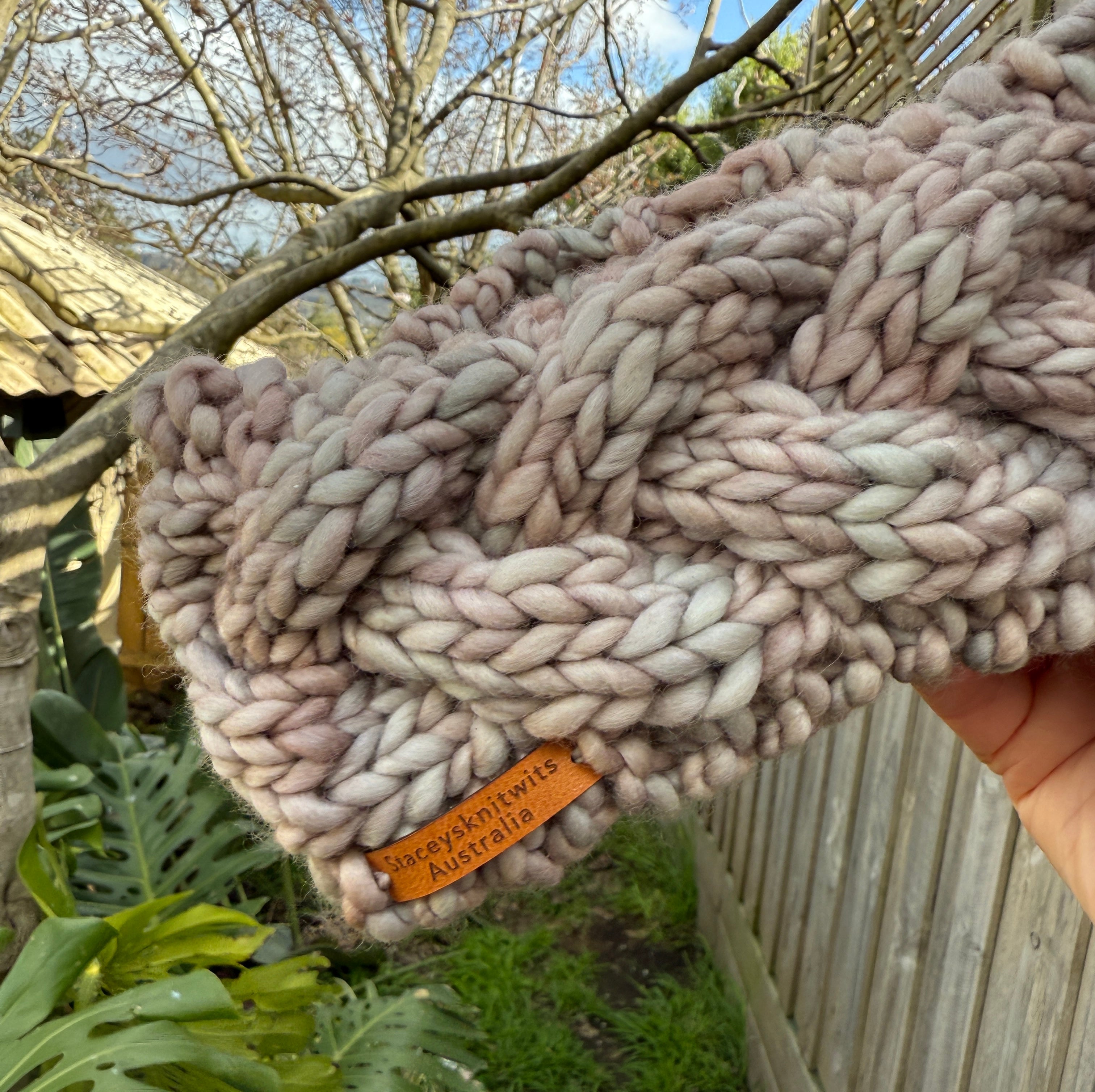 Beige Merino hand knitted earwamers, Ladies knitted Headband