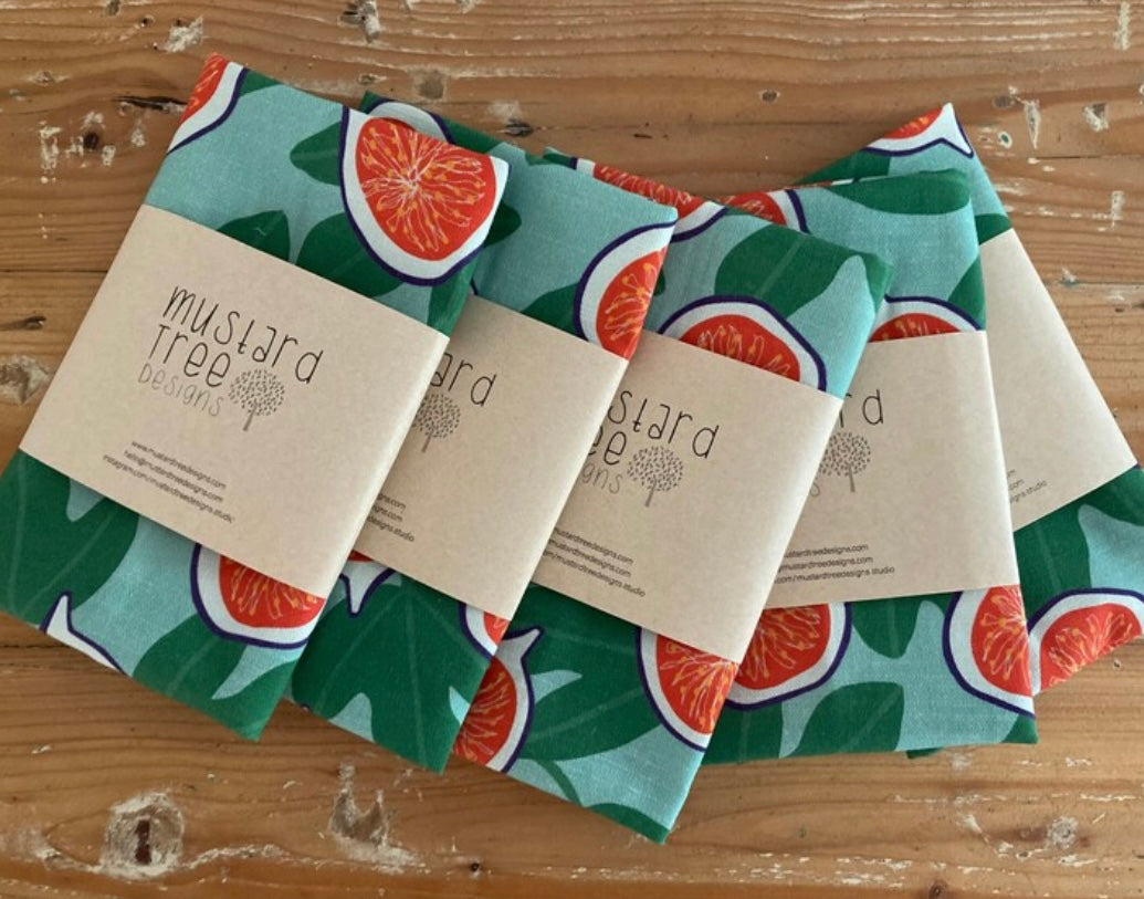 Tea Towel Figs & Leaves
