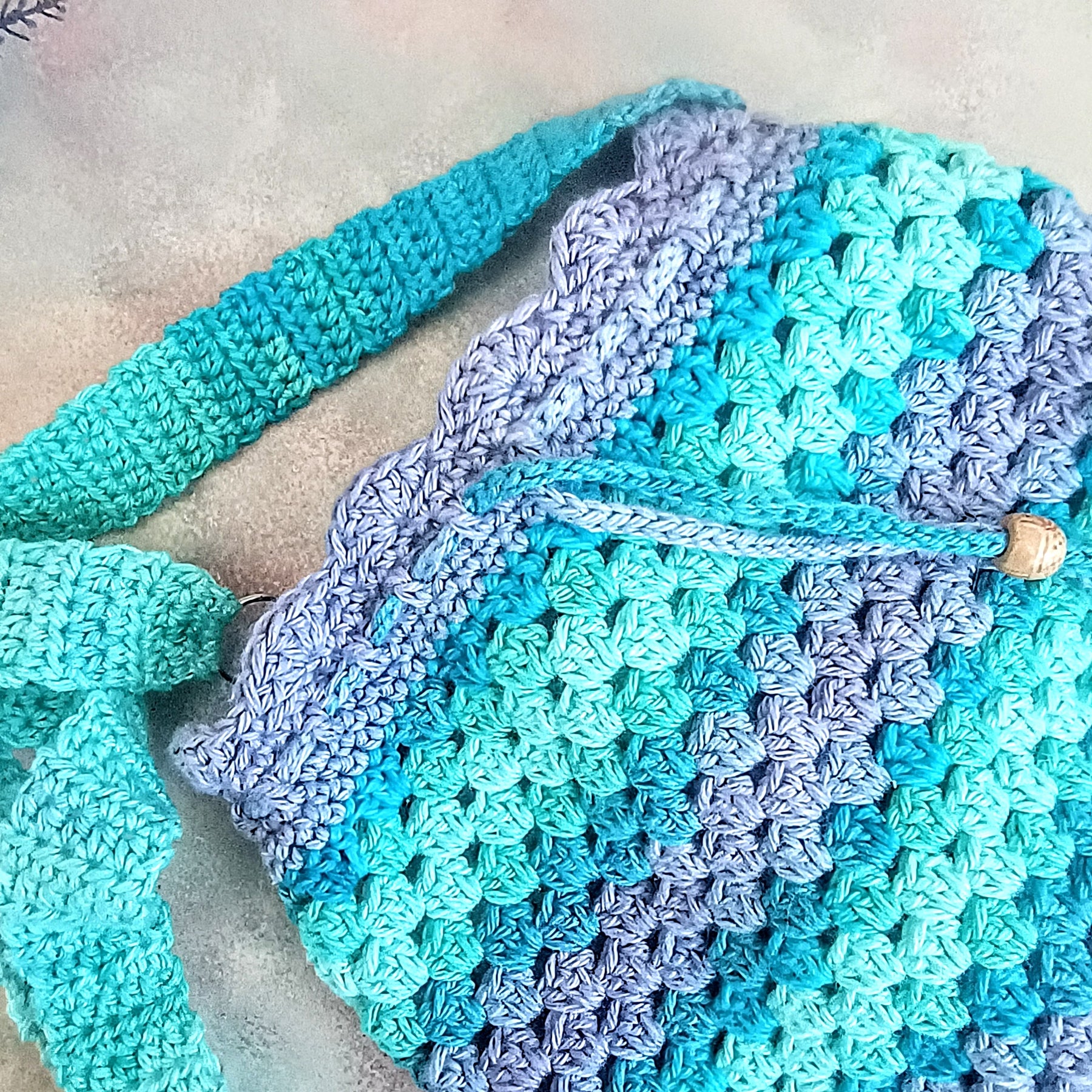 Midi Crochet Drawstring Shoulder Bags