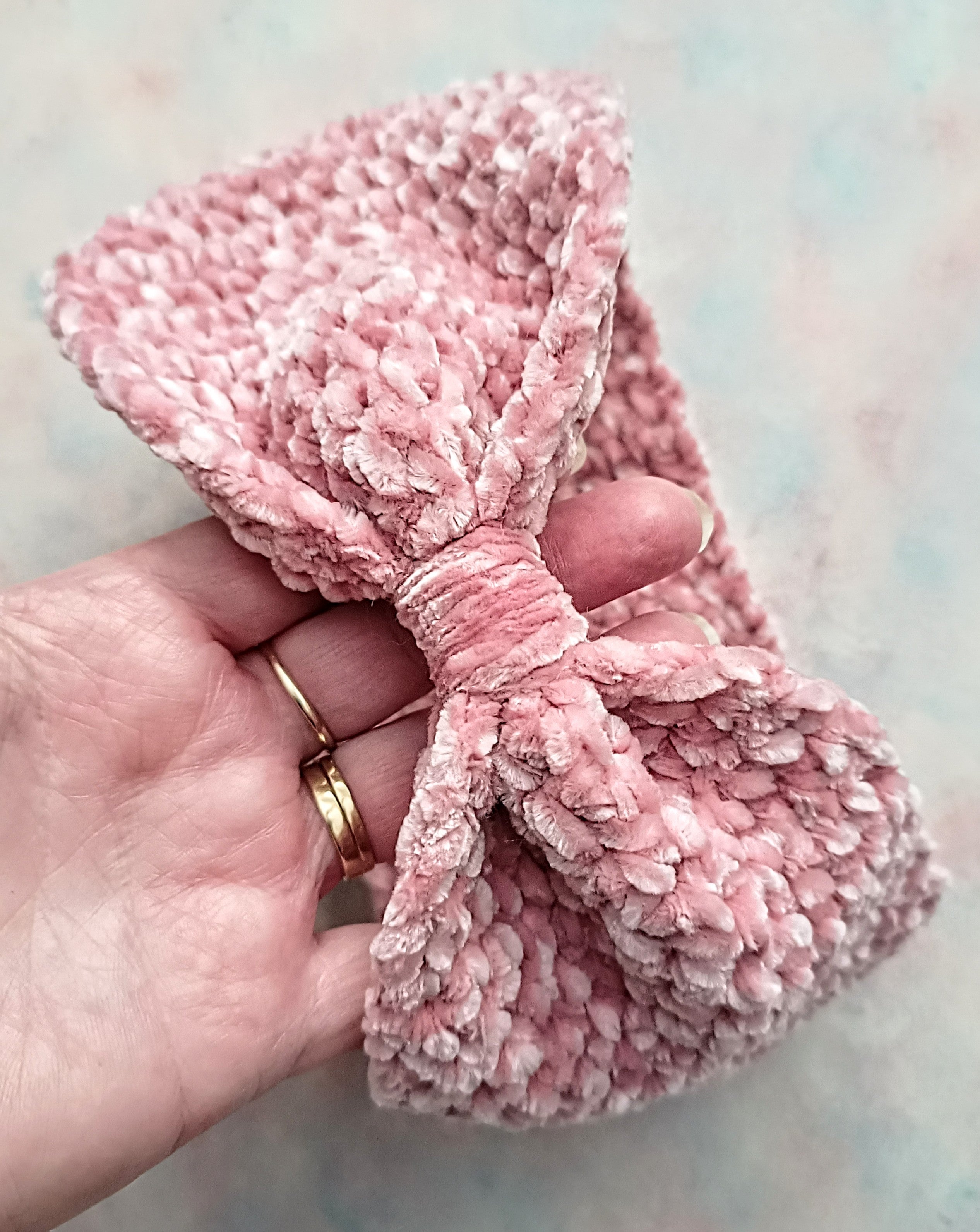 Handmade Crochet Velvet Headband/Ear Warmer
