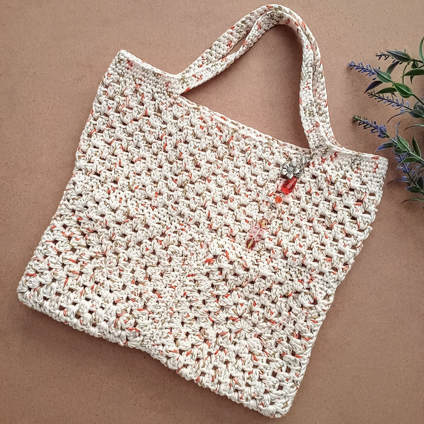 Small Unlined Crochet Bag - Autumn Tones
