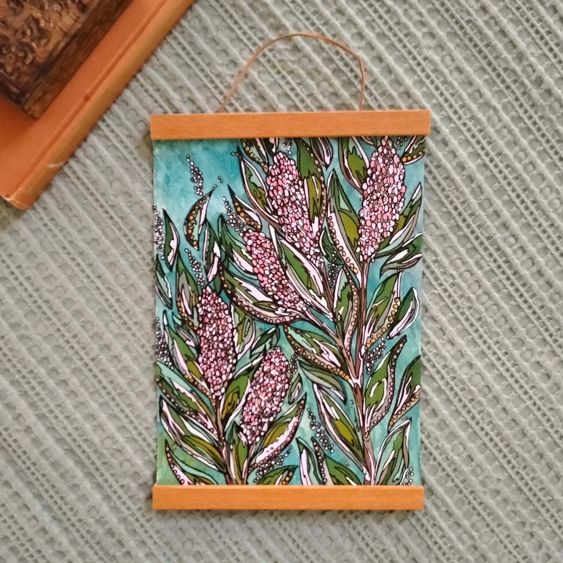 A4 Origianl Art  - "Floral Fusion" - Acrylic and Latex Abstract Art
