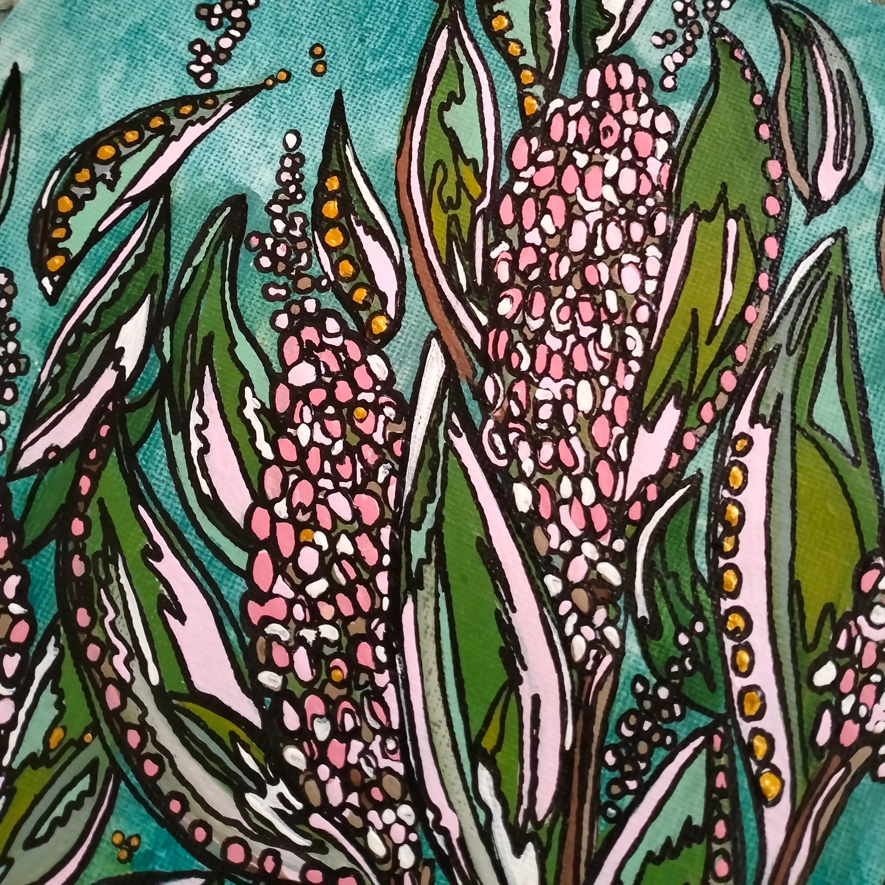 A4 Origianl Art  - "Floral Fusion" - Acrylic and Latex Abstract Art