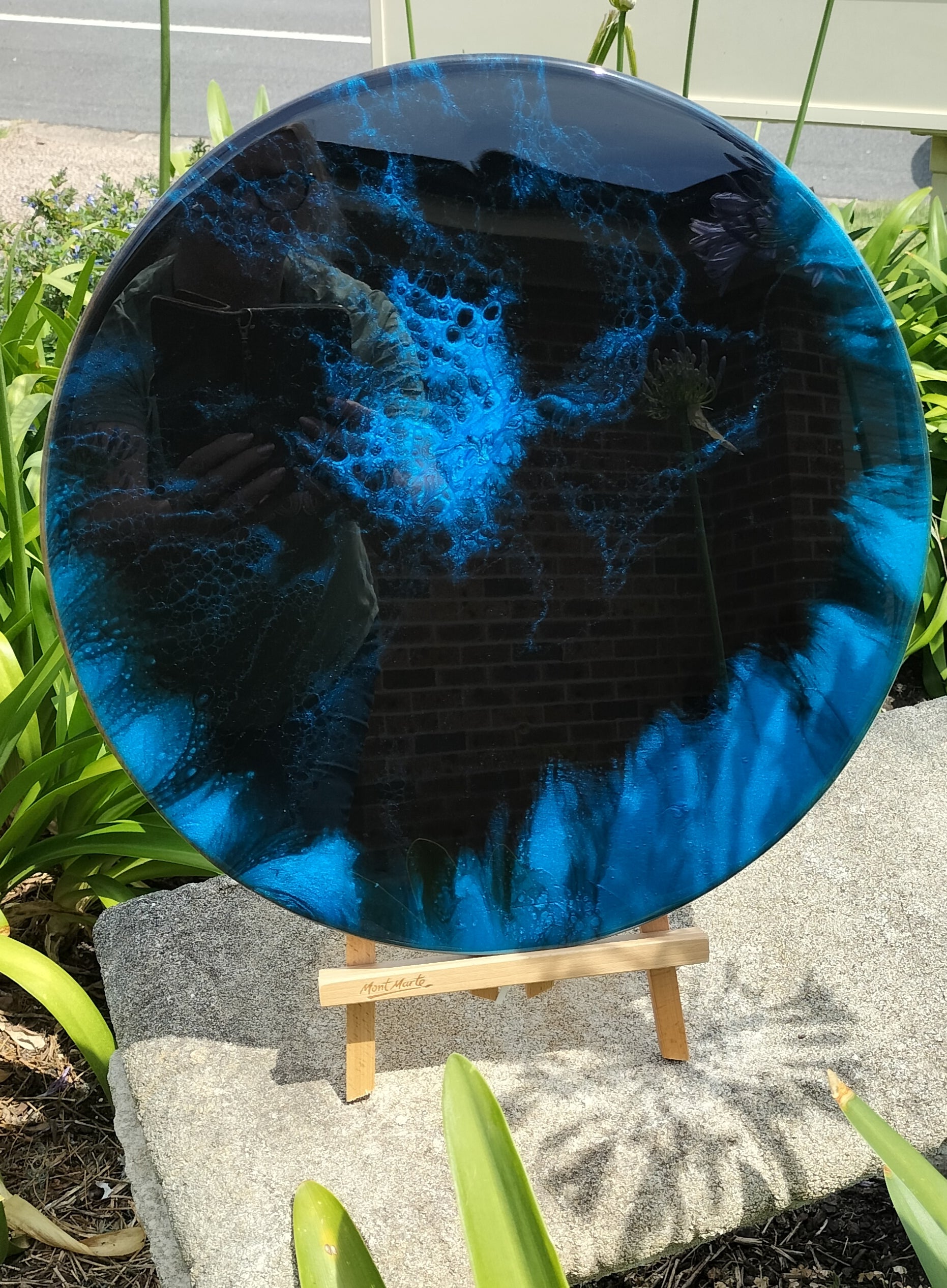 Beautiful in blue, wall display art.