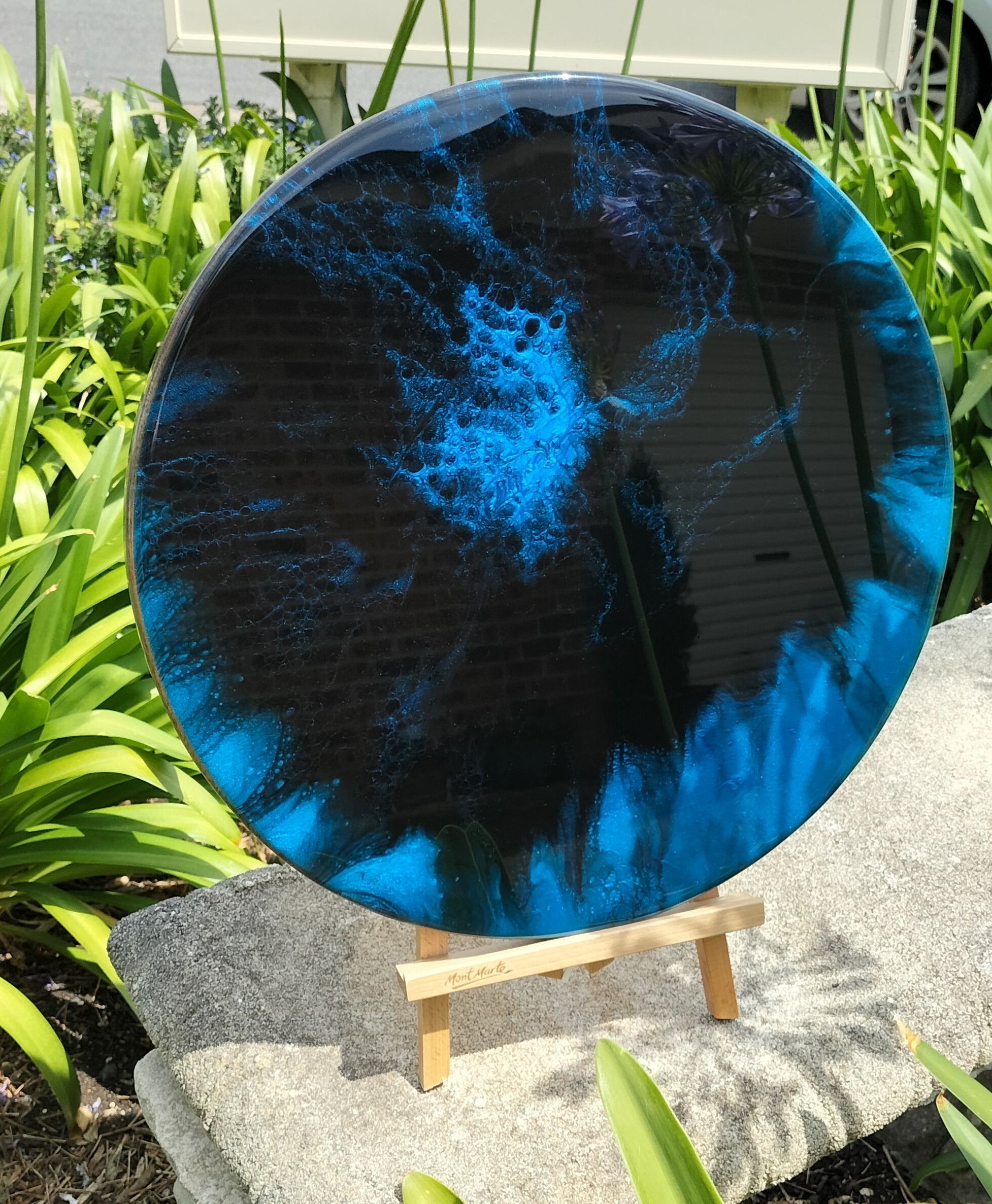 Beautiful in blue, wall display art.