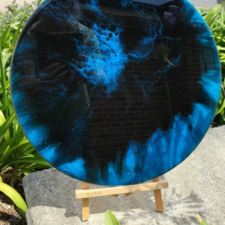 Beautiful in blue, wall display art.