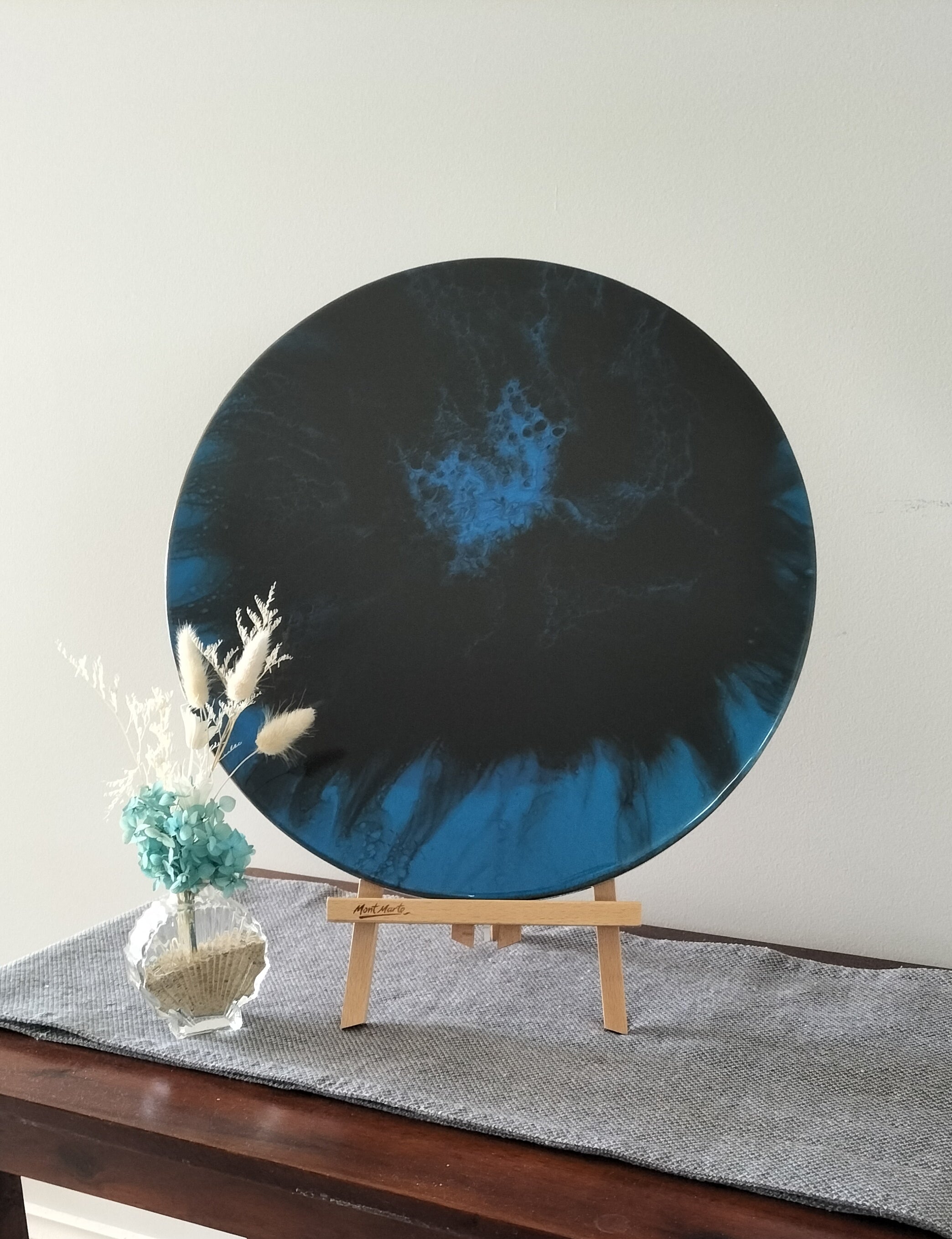 Beautiful in blue, wall display art.