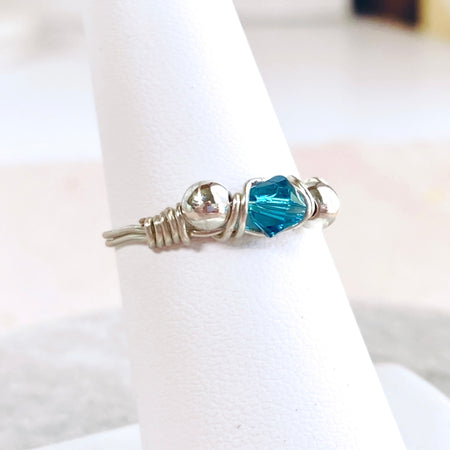 Crystal wire wrapped ring | Design your own | Sterling silver or Gold-filled | Choose your crystal or gemstone