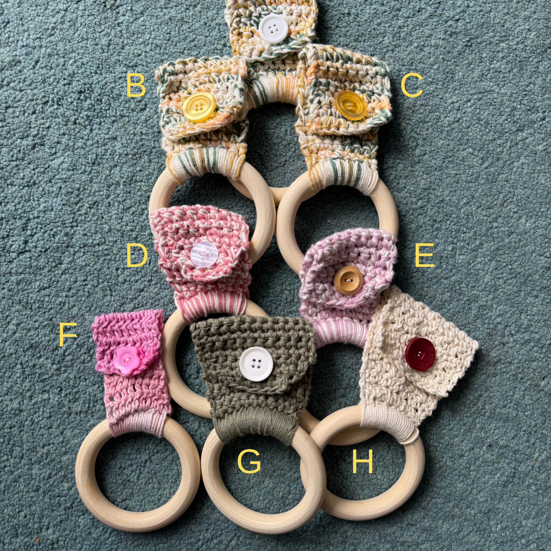 Crochet Tea Towel Ring | Various Crochet Top with Button