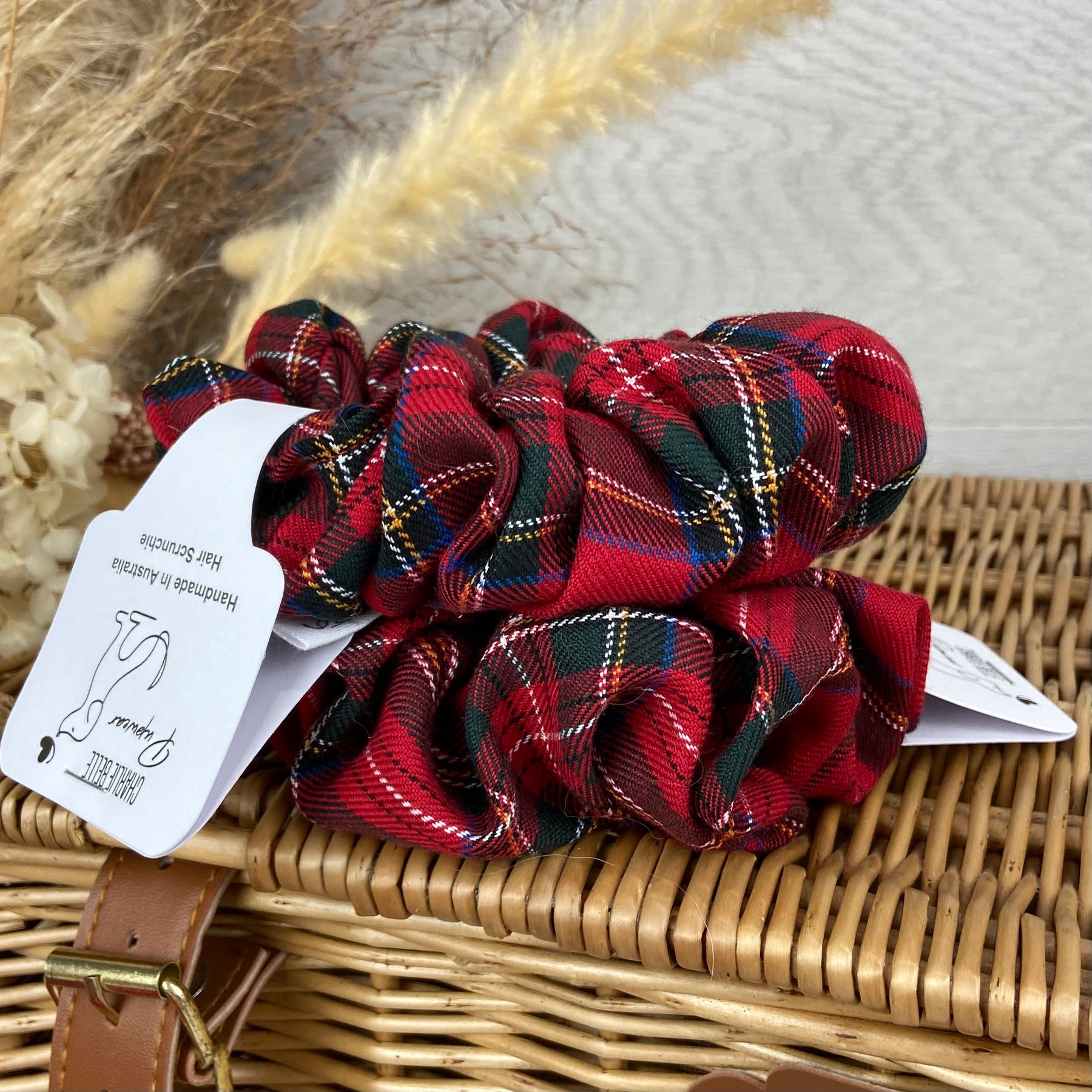 Tartan Hair Scrunchies