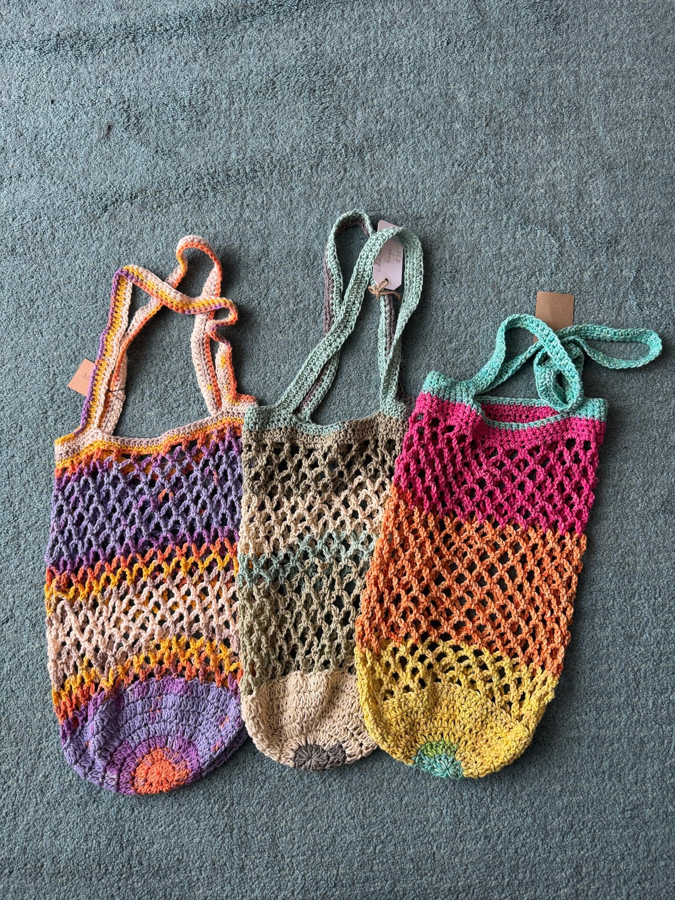 Crochet | Market Bag | Cotton | Mesh Look | Various Colours