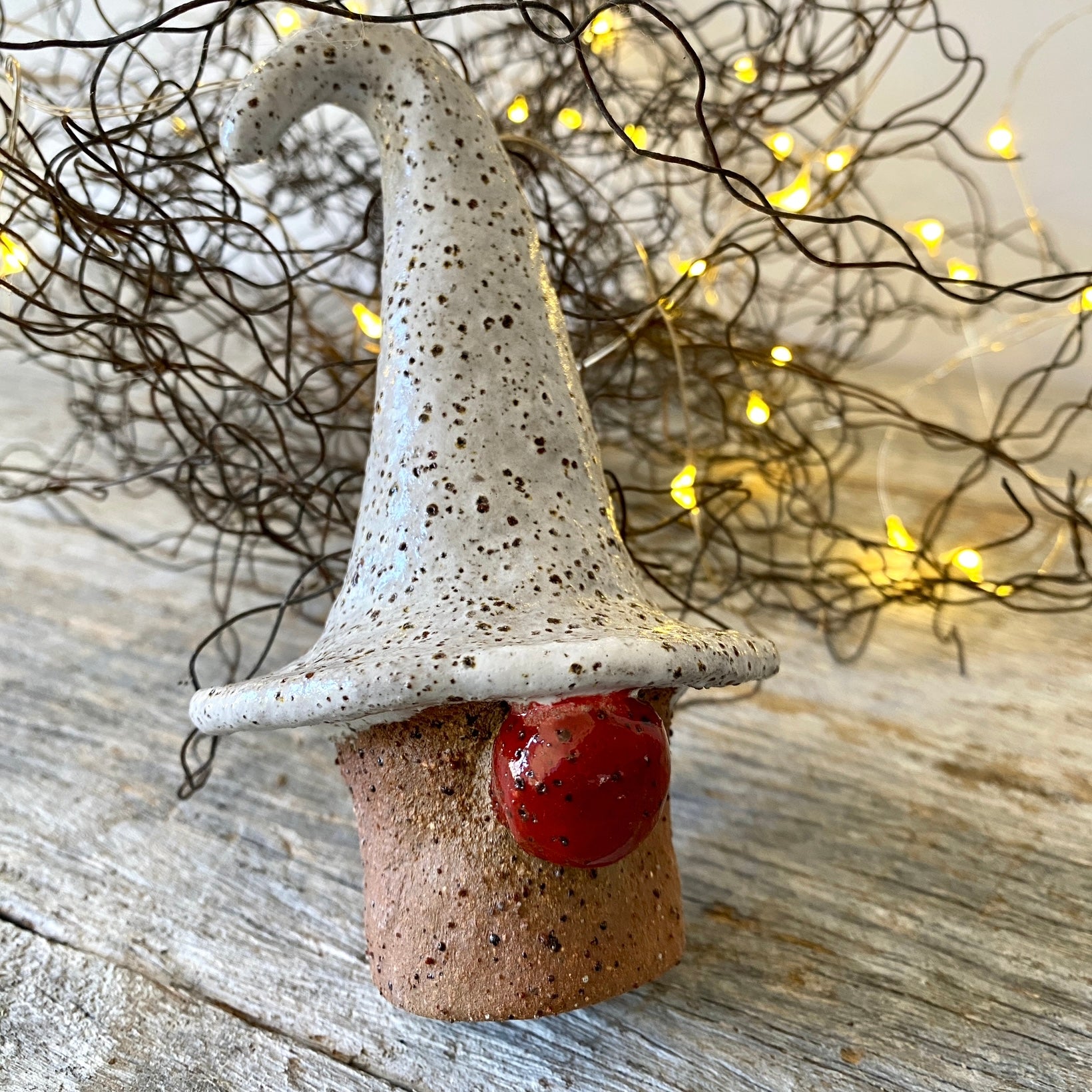Nordic Christmas Gnome | Rustic Ceramic |
