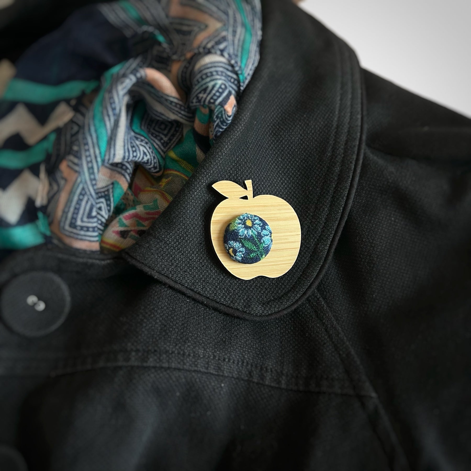 Kimono Apple Brooch