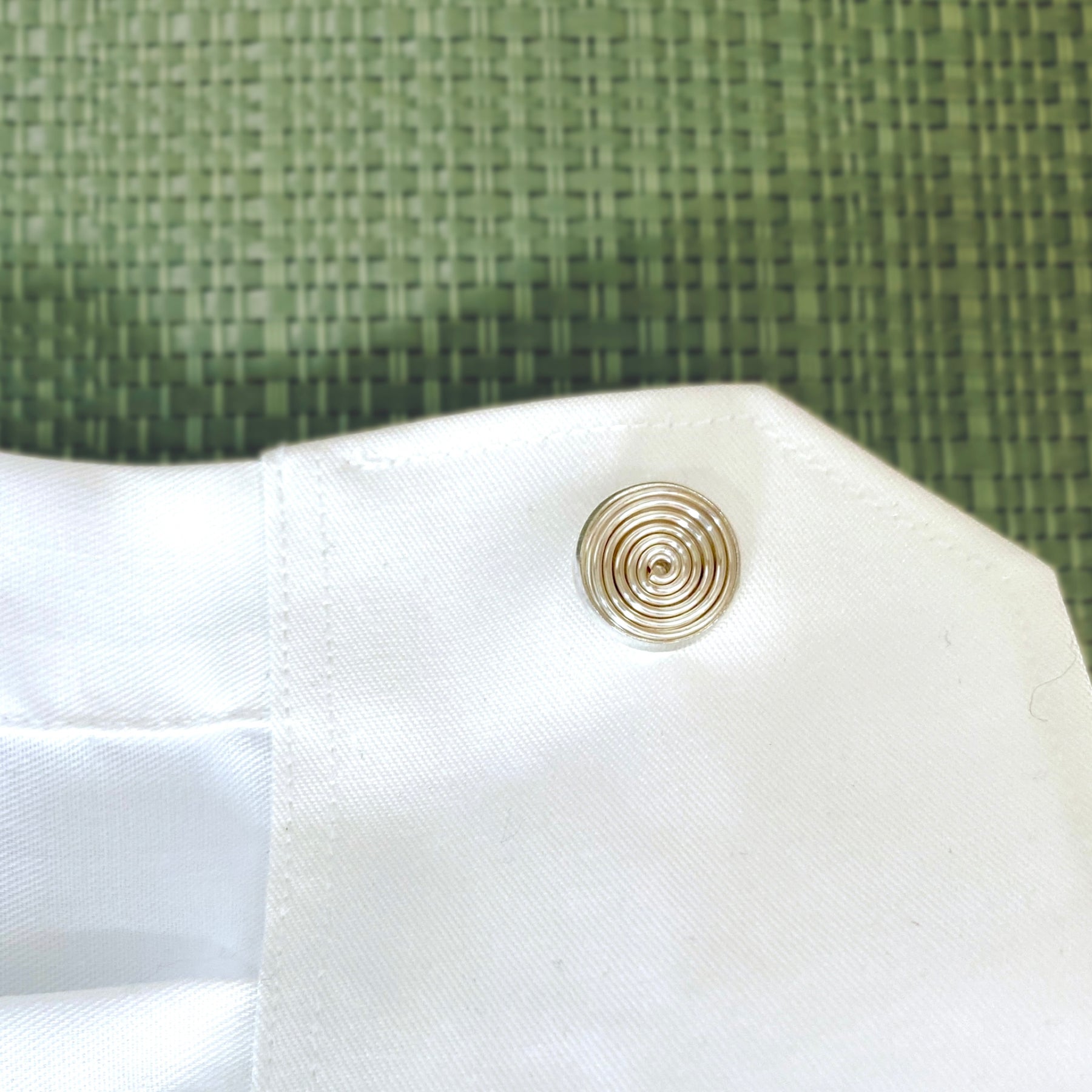 Wire spiral toggle cufflinks | Silver or Gold spiral | Gift Boxed | Gift for Men, Groomsman| Celtic-inspired