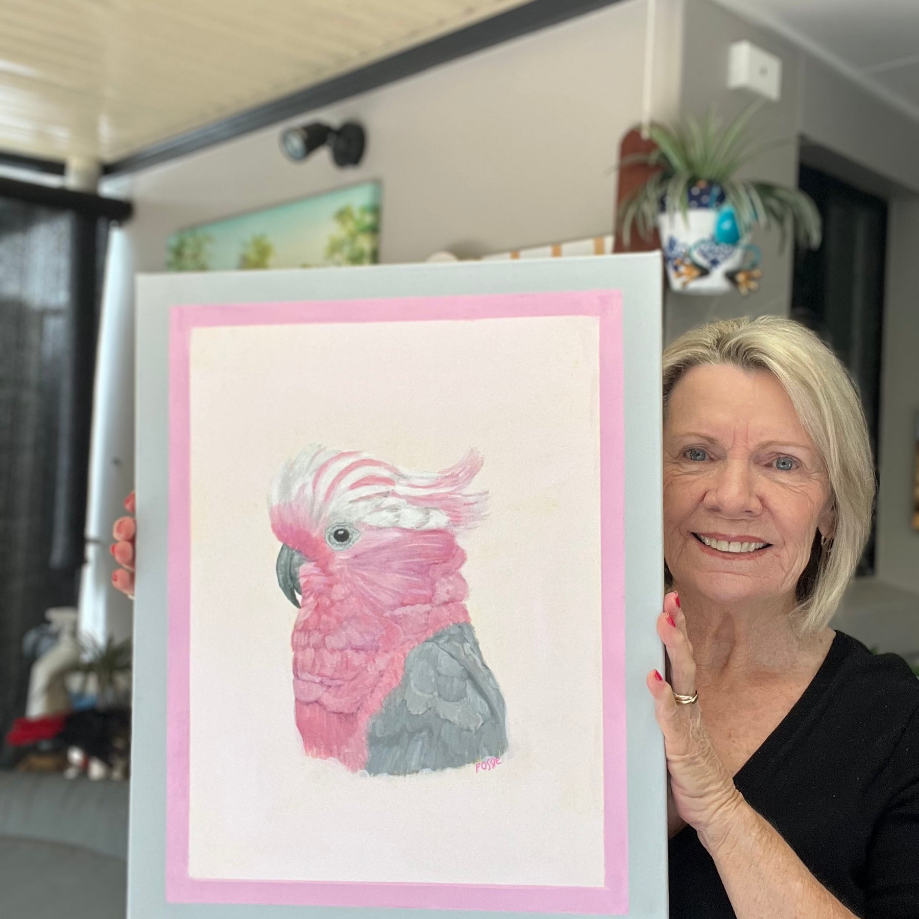 Australian Galah in acrylic