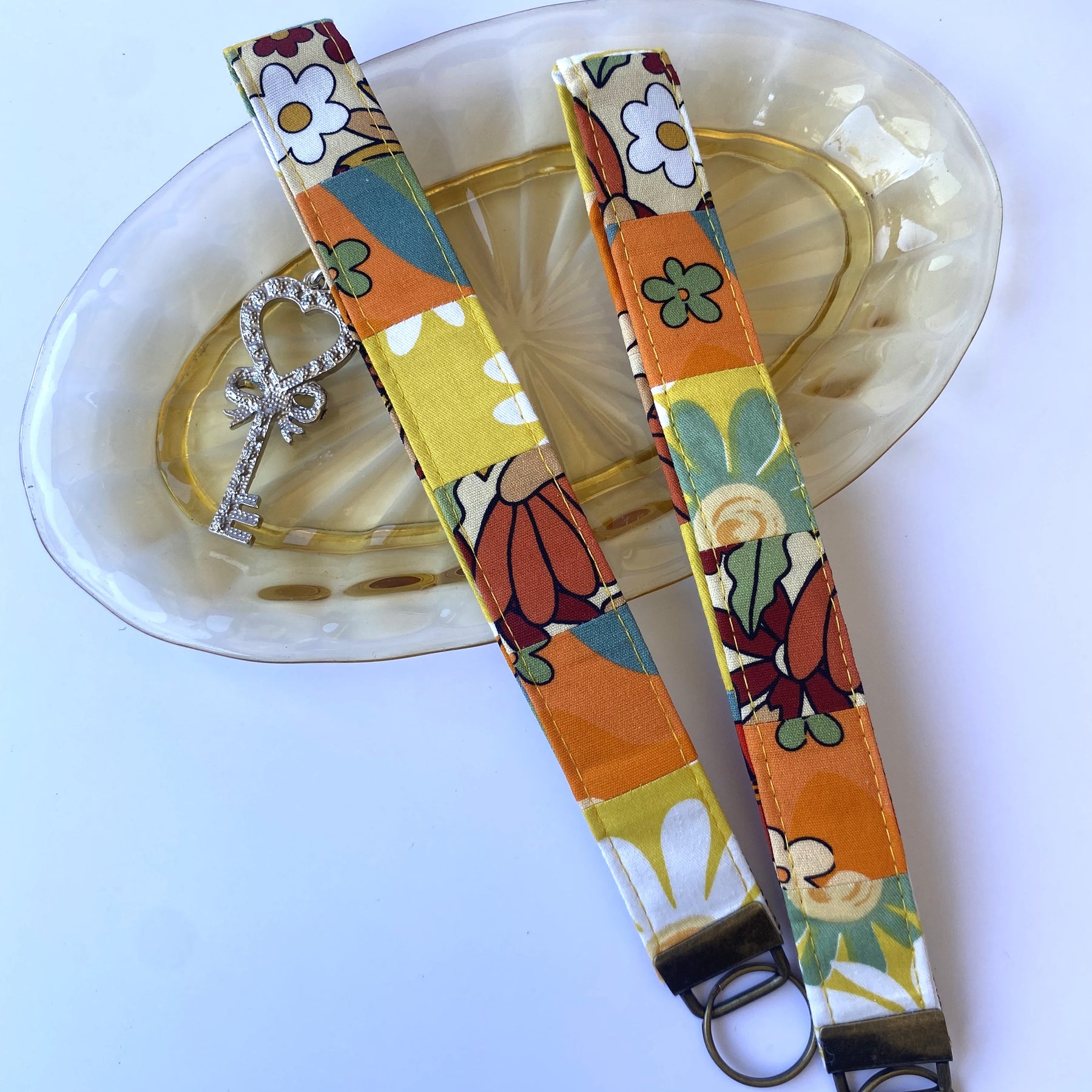 Key fob / wristlet - golden tones