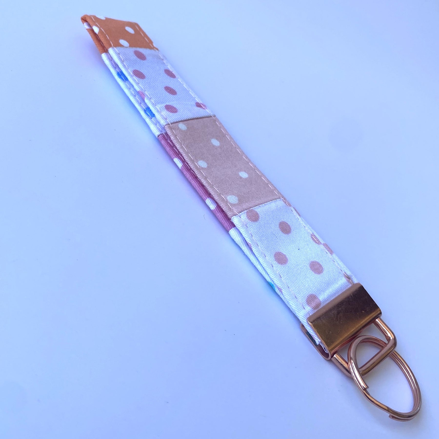 Key fob / wristlet - polka dots