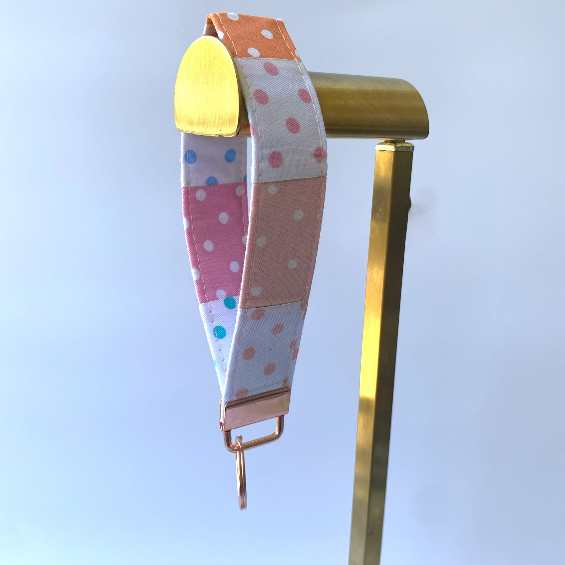 Key fob / wristlet - polka dots