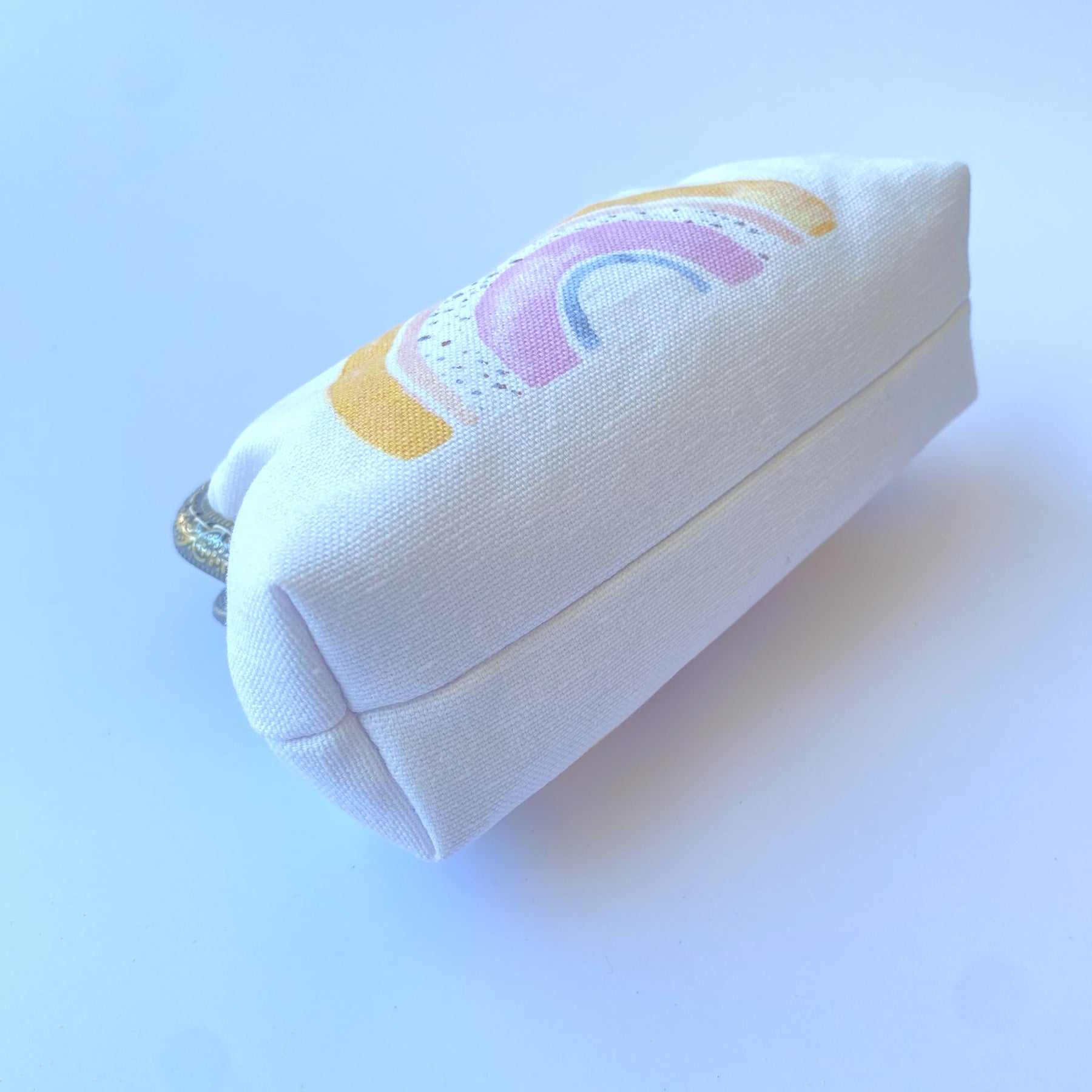 Small coin or cosmetic purse - pastel rainbows
