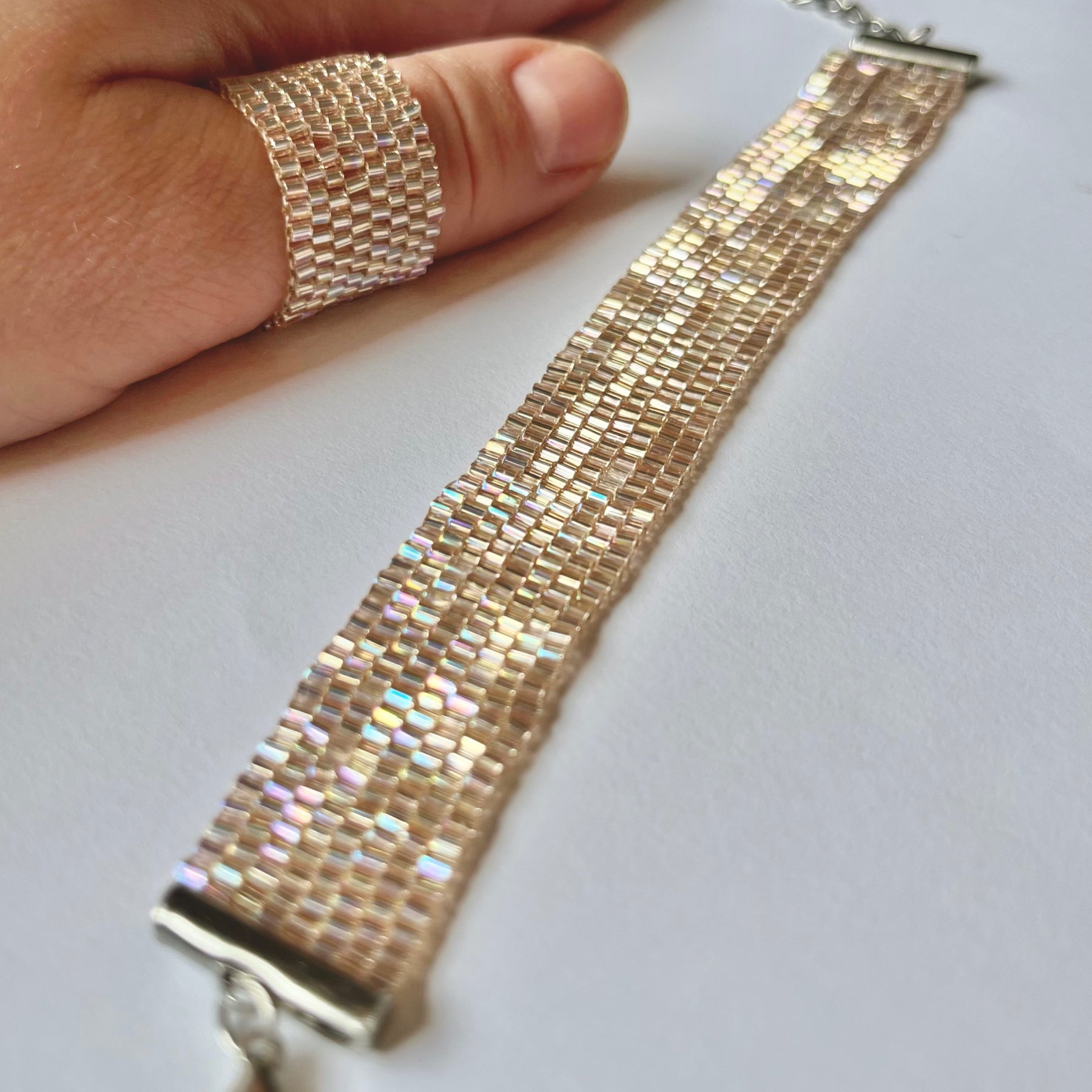 SHINE BRIGHT Set * 2 colors | beaded bracelet + ring