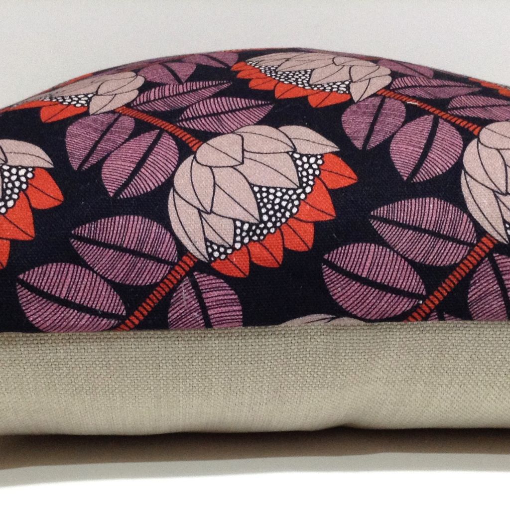 Floral cushion cover-Native flora design