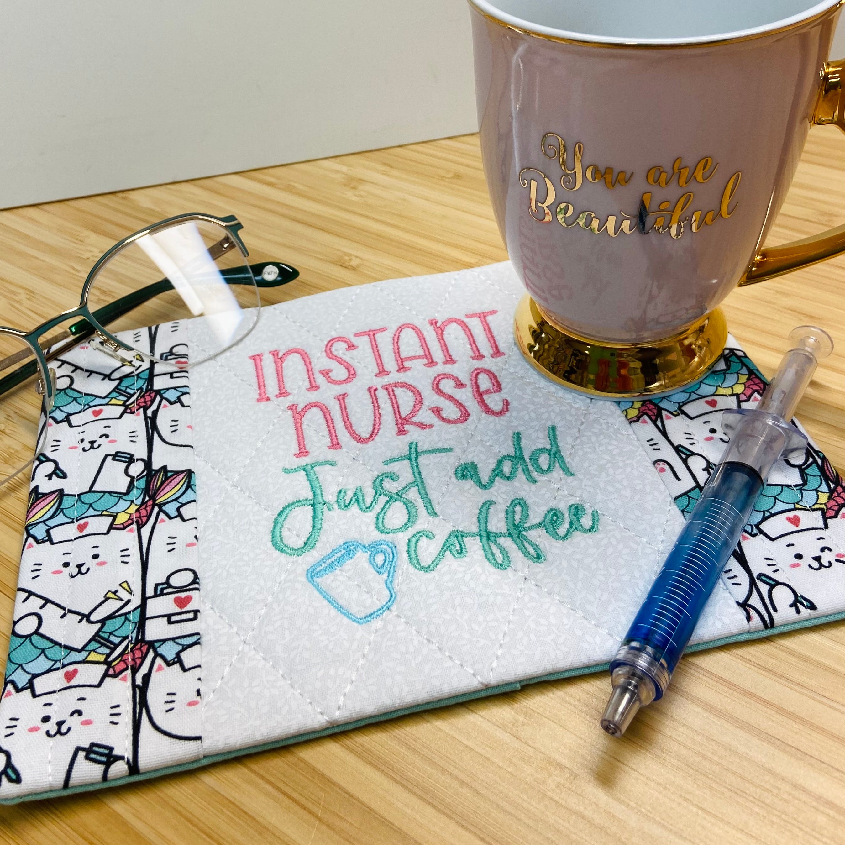 Nurse-Themed Mug Rug